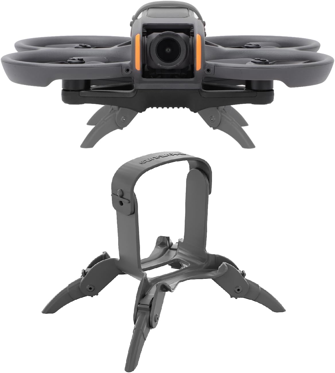 Avata 2 Landing Gear,Landing Gear for DJI Avata 2, Foldable Quick Release Extension Leg for DJI Avata 2 Accessories Extension Heightened Landing Gear Protection Bracket for Avata 2 Drone (Orange Gray)