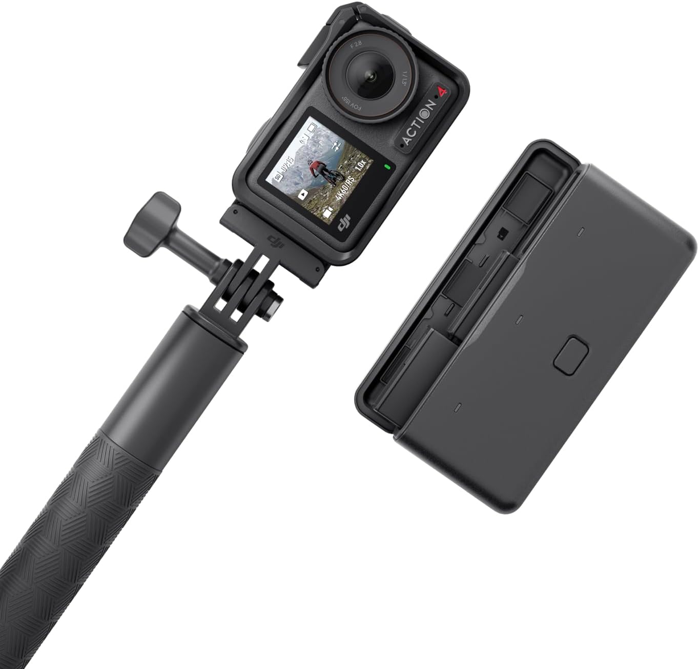 DJI Osmo Action 4 Adventure Combo, Waterproof Action Camera 4K with 1/1.3 Sensor, Stabilization, Dual Touchscreens, up to 7.5 h with 3 Batteries, Mini Camera for Vlogging, Travel, Sports