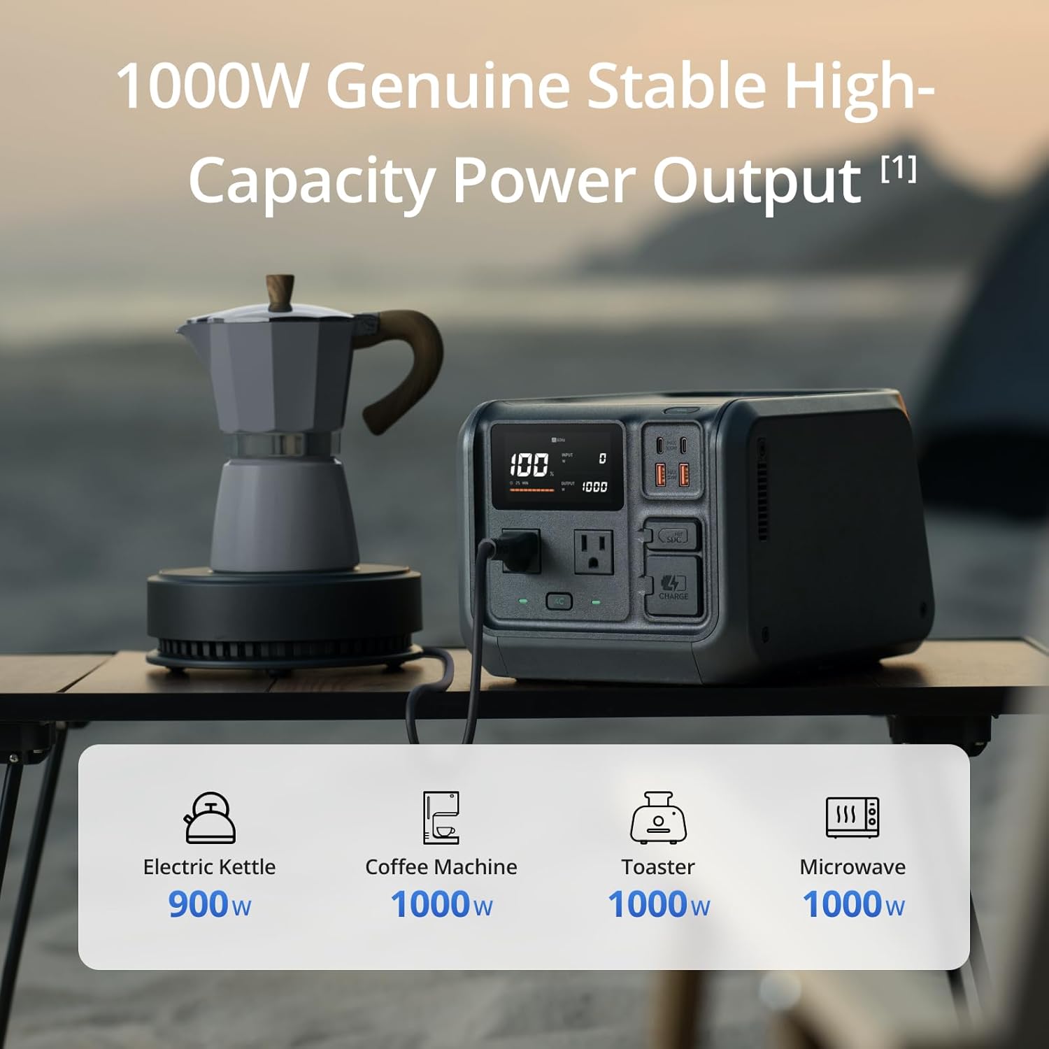 DJI Power 500 Portable Power Station, 512Wh LFP (LiFePO4) Battery, 70-Minute Fast Charging, 1000W Max Output, Solar Generator for Home Backup, Camping  RVs, Off-grid, Power Outage