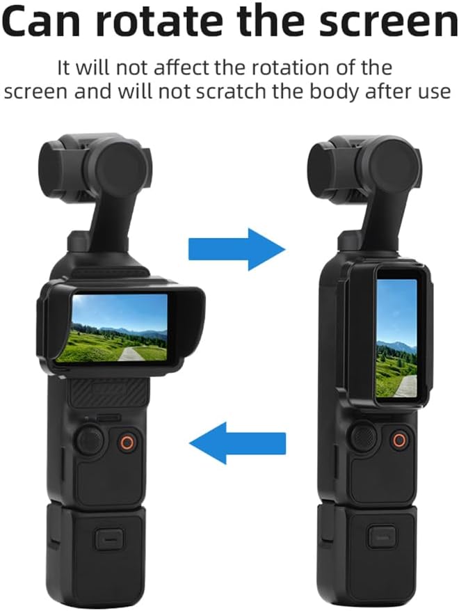 for DJI Osmo Pocket 3 Screen Sunshade Cover Hard PC Sun Hoods Protector Accessories