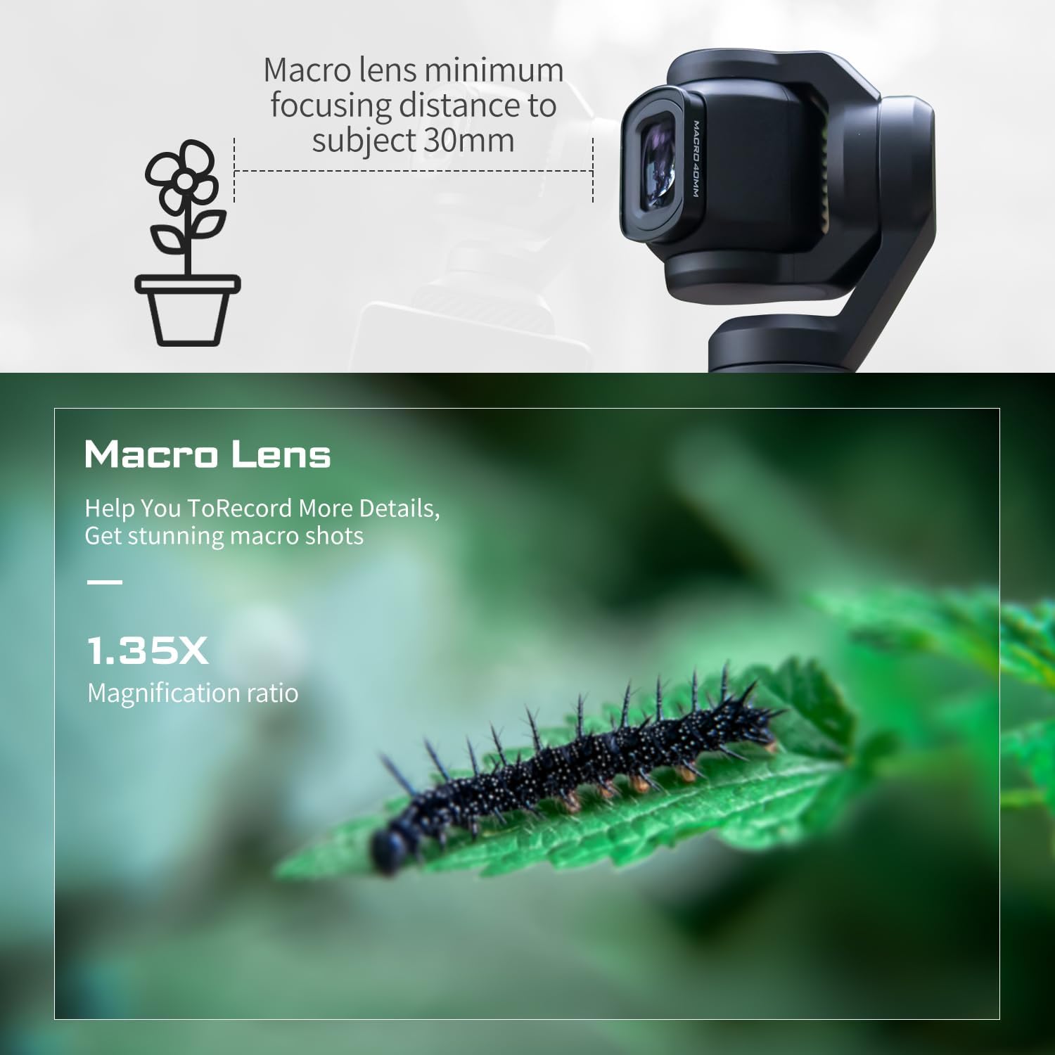 Freewell 2-in-1 Macro  Wide Angle Lens Kit for Pocket 3 - Includes Anamorphic Lens, ND Filters, for Cinematic Photo  Video