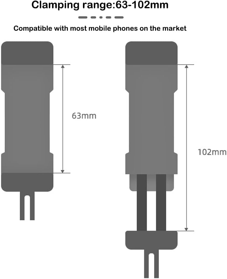 Front Mobile Phone Holder for DJI Osmo Pocket 3 Front Mobile Phone Holder Handheld Shooting Expansion Adapter Accessories with 1/4” Screw and Tripod