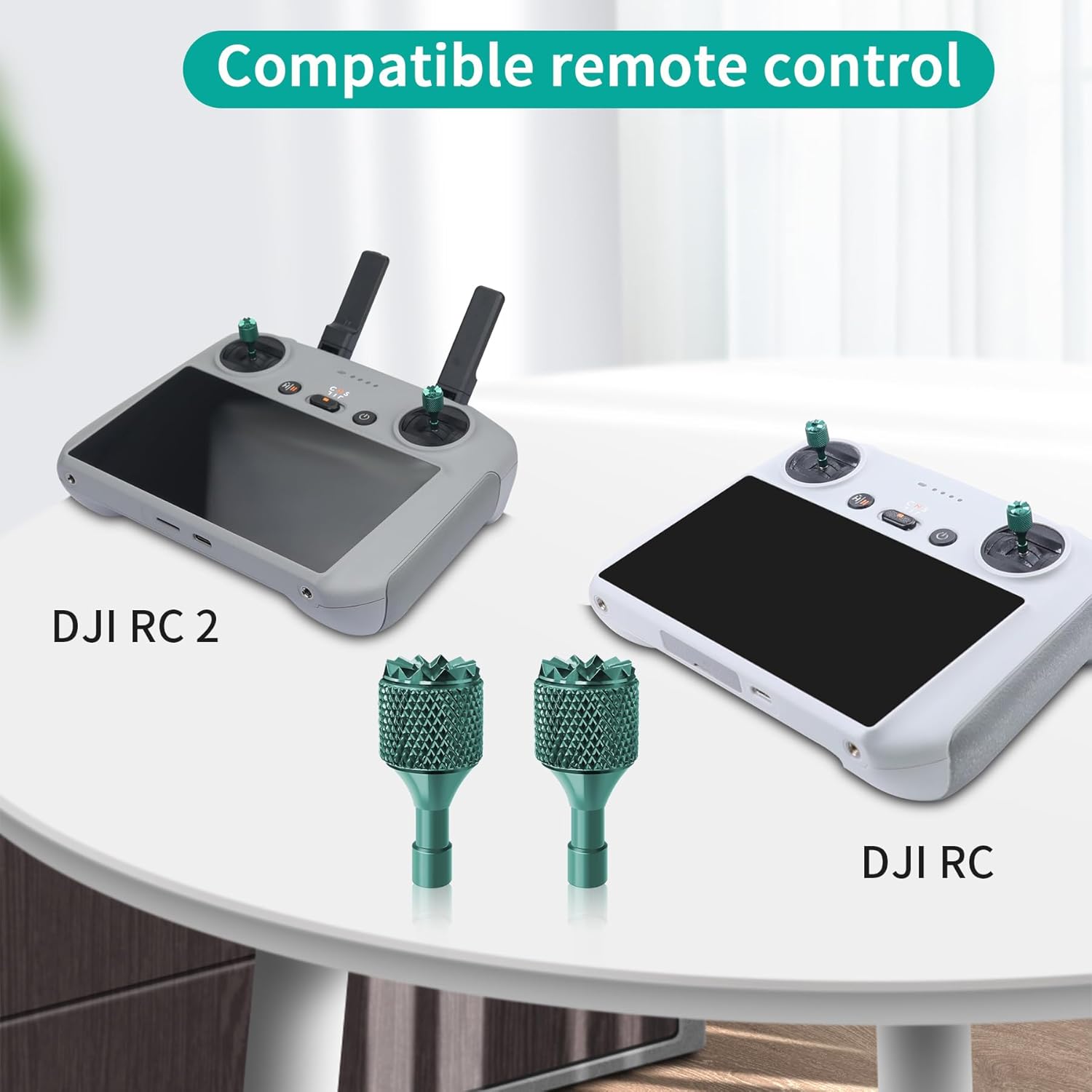 Hanatora Joysticks Stick for DJI RC,RC 2(Air 3,Mini 4/3 Pro,Mini 3,Mavic 3 Classic/Pro Drone), Metal Remote Controller Thumb Accessories