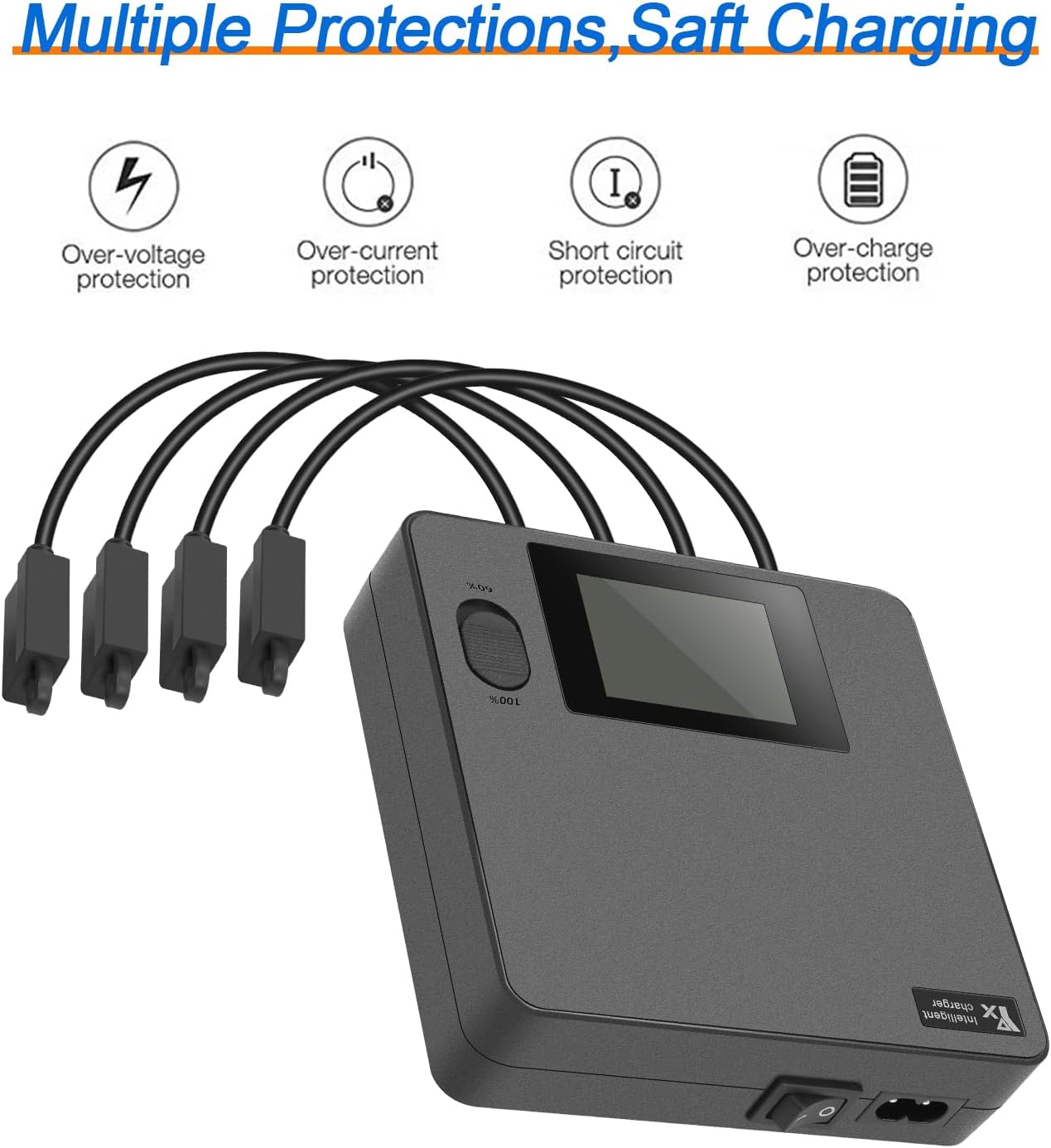 Hanatora LCD Charger with Storage Charge for DJI Air 3 Battery,Fast Multi Simultaneous Charging Hub Accessories