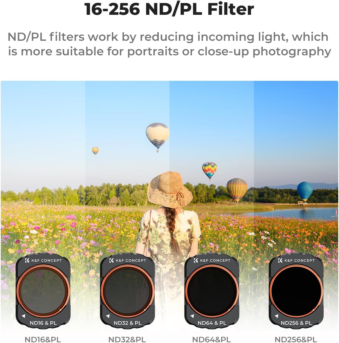 KF Concept UV/CPL/ND Filter Set Compatible with DJI Osmo Pocket 3, 6 Pack Magnetic UV+CPL+ND16/PL+ND32/PL+ND64/PL+ND256/PL Protection Polarizer Neutral Density Filters, Multi Coated HD Optical Glass