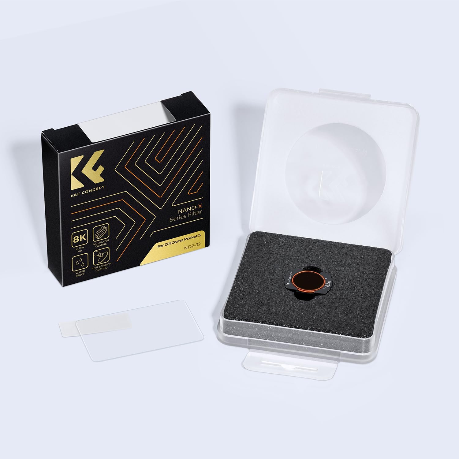 KF Concept Variable ND Filter for DJI Osmo Pocket 3 Creator Combo, ND2-32 Neutral Density VND Filter, Magnetic Installation, Multi-Coated Optical Glass
