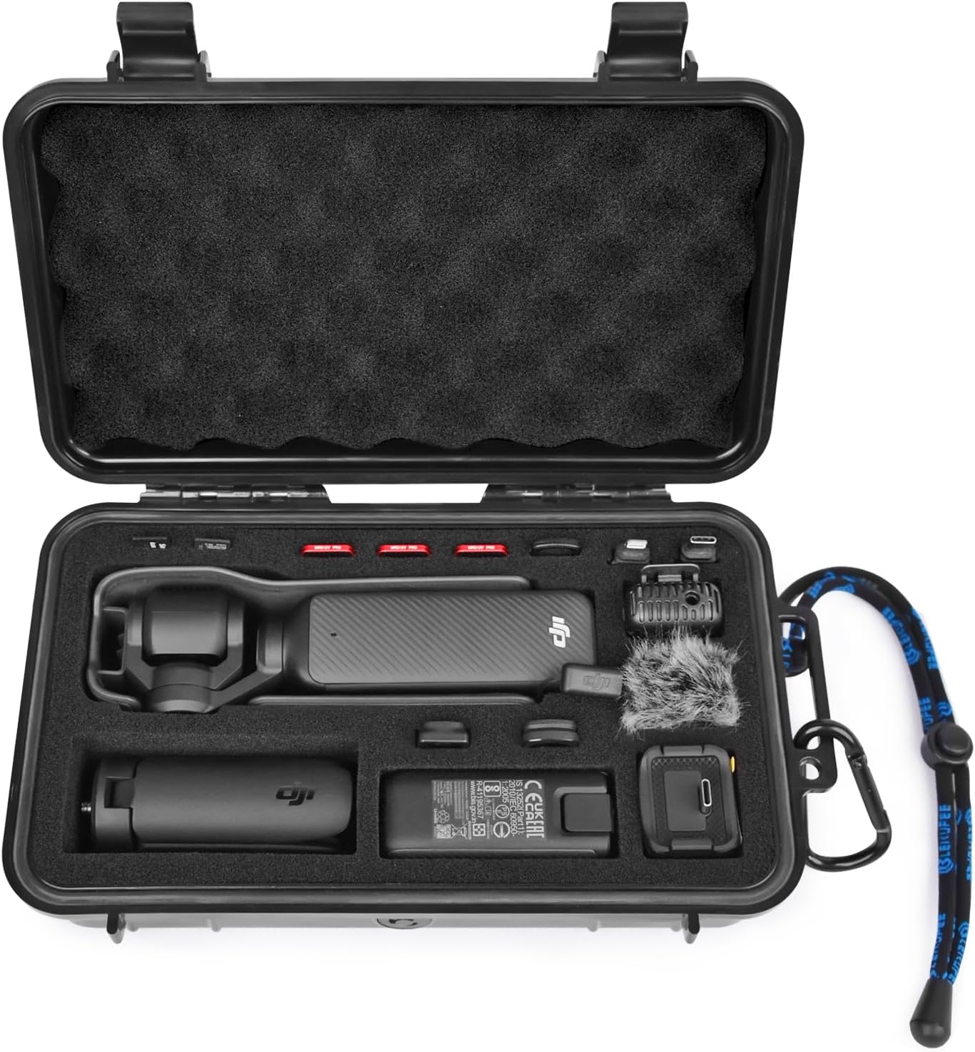 Lekufee Travel Waterproof Hard Case Compatible with DJI Osmo Pocket 3/Creator Combo/Power Expansion Combo/DJI Pocket 3 Video Camera/Vlogging Camera and Accessories(Case  Bag Only)