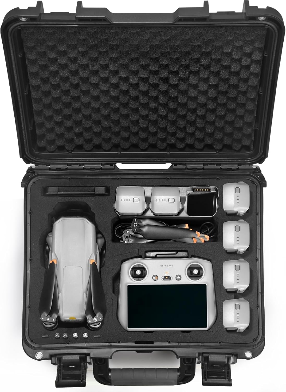 Lekufee Waterproof Carrying Case Compatible with DJI Air 3S/DJI Air 3 Drone/DJI Air 3S Fly More Combo/DJI RC Pro/DJI RC 2/DJI RC N3/N2 Remote Controller and Accessories(Case Only)