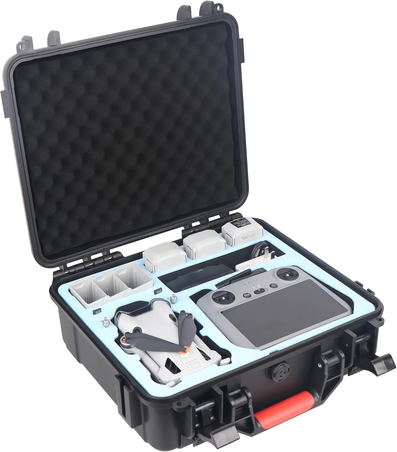 Mini 4 Pro Hard Case - Secure Carrying Case for DJI Mini 4 Pro Fly More Combo - Waterproof Travel Bag for DJI RC 2/RC-N2 Remote Controller - Hardshell Case for DJI Mini 4 Pro/Mini 3 Series