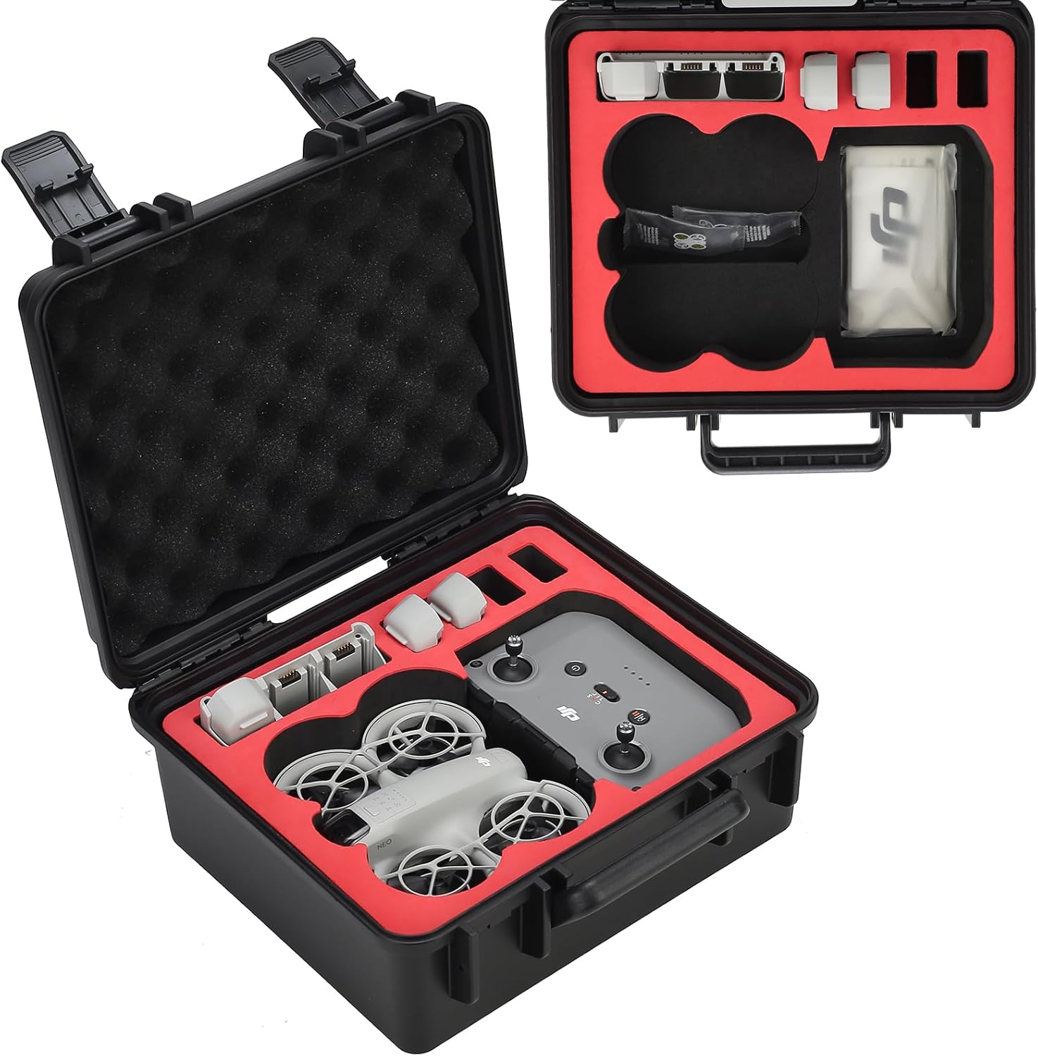 Neo Case, Hard Waterproof Carrying Case for DJI Neo Fly More Combo, Travel Portable Case for DJI NEO Accessories(RC-N3/N2 Remote Controller,Neo Intelligent Flight Battery/Charging Hub,etc)