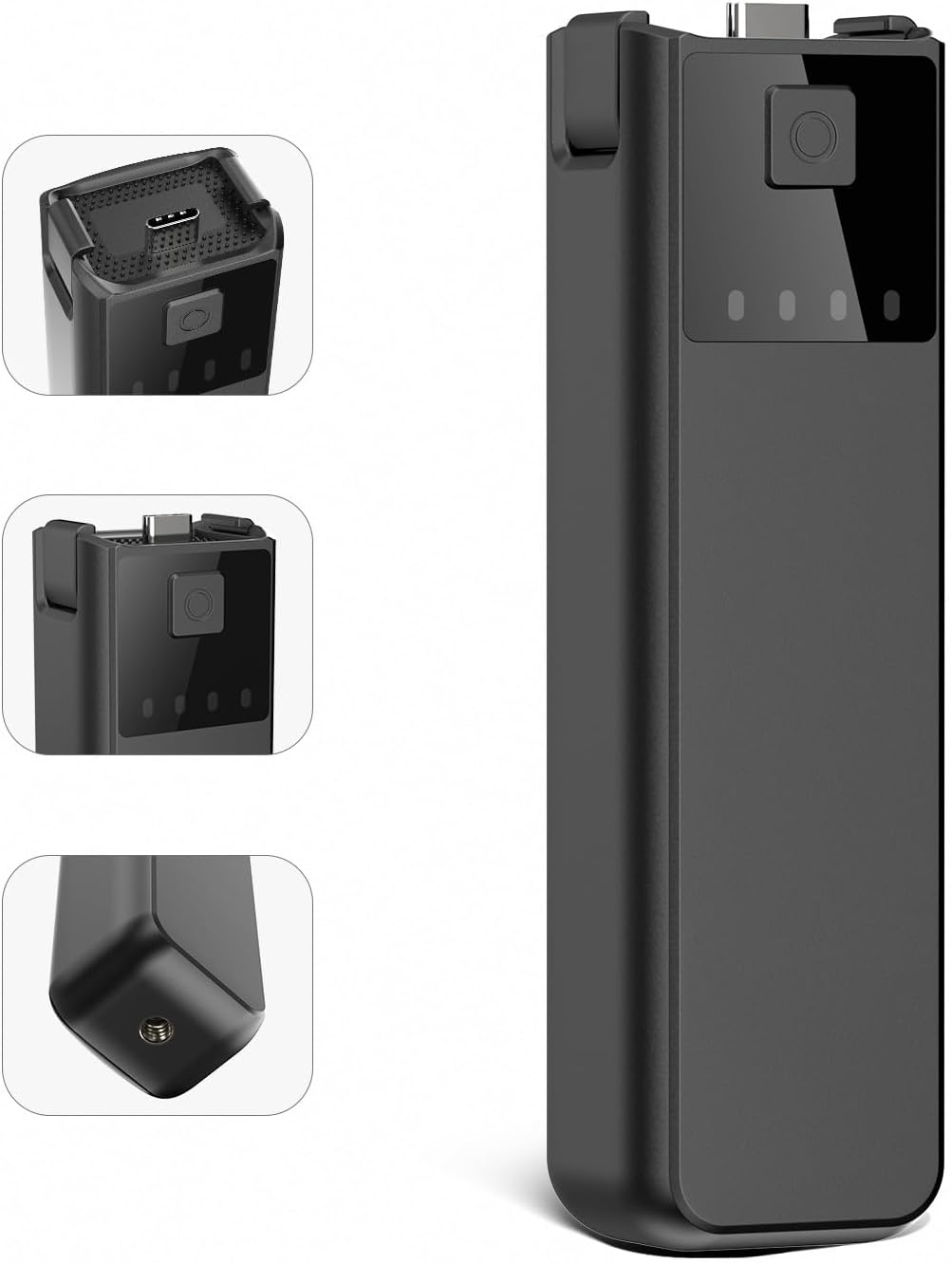 Osmo Pocket 3 Battery Handle Grip, Compatible with DJI Osmo Pocket 3, Accessory with Built-in 5000mAh Battery,1/4 Threaded Hole (Not Compatible with External Audio Devices)