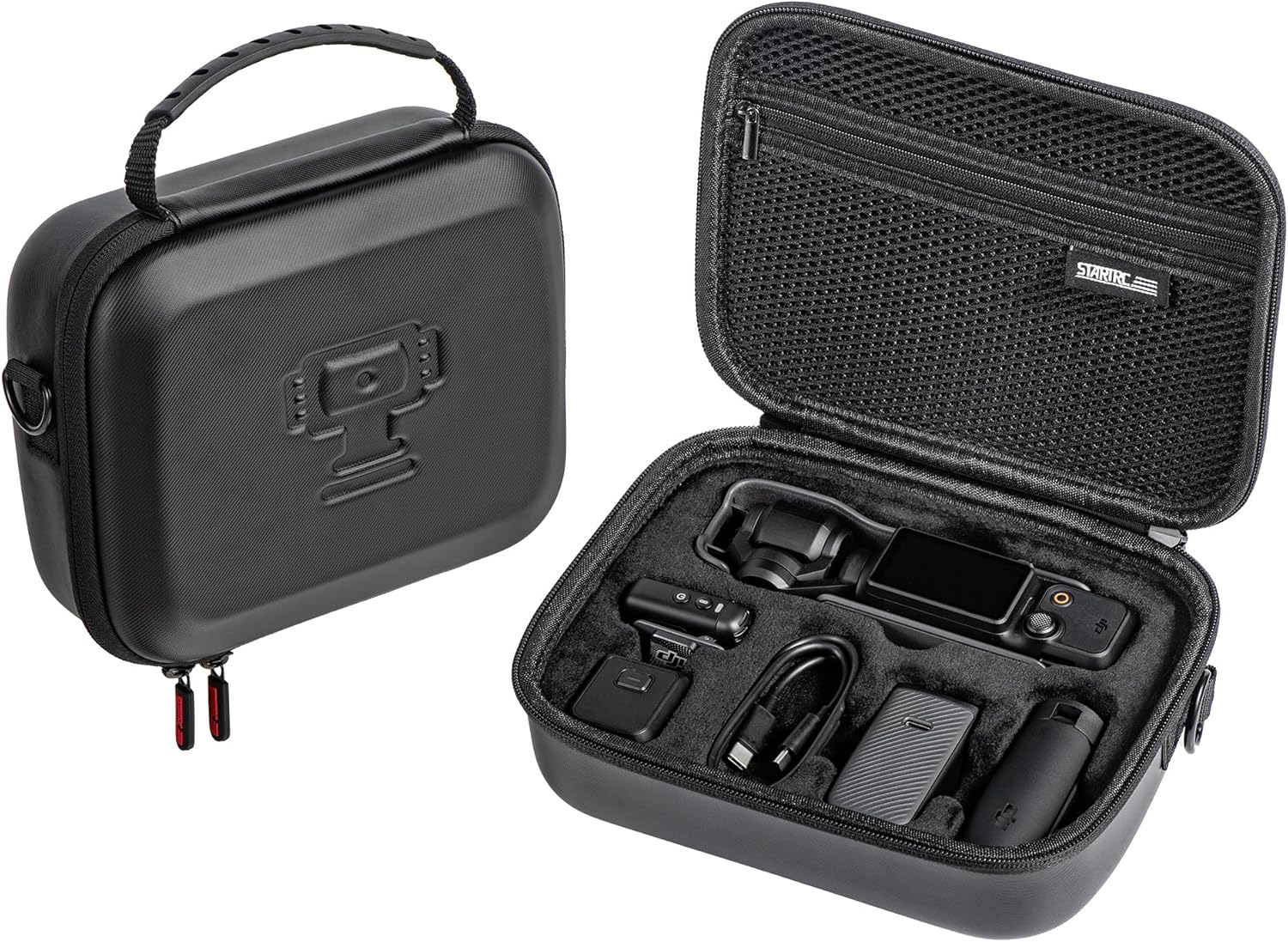 Osmo Pocket 3 Carrying Case, Portable PU Leather Shoulder Bag Travel Case for DJI Osmo Pocket 3 Creator Combo Accessories