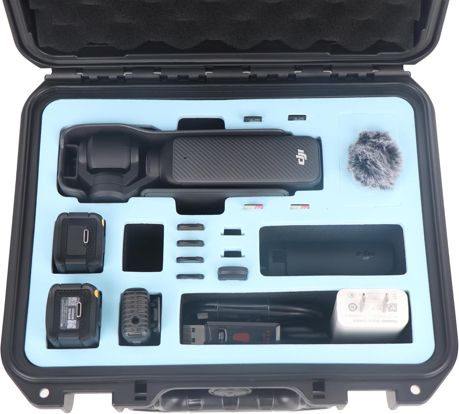 Osmo Pocket 3 Hard Carrying Case - Waterproof Travel Case for DJI Pocket 3 Creator Combo/Power Expansion Combo/DJI Pocket 3 Video Camera/Vlogging Camera and Accessories