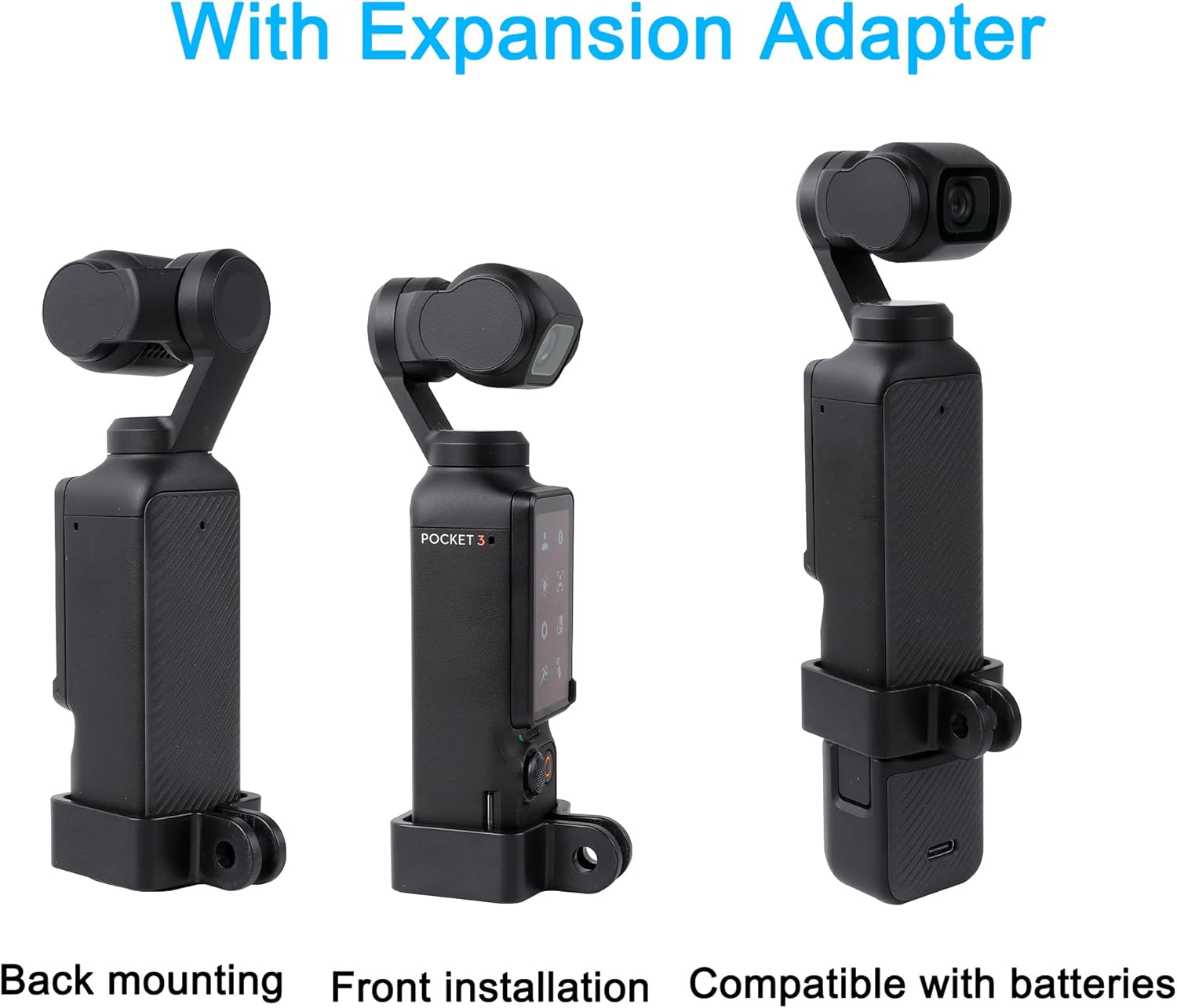 PellKing Clod Shoe Mount Adapter for DJI Osmo Pocket 3 Camera, with DJI Pocket 3 Expansion Adapter for DSLR Hot Shoe Mount