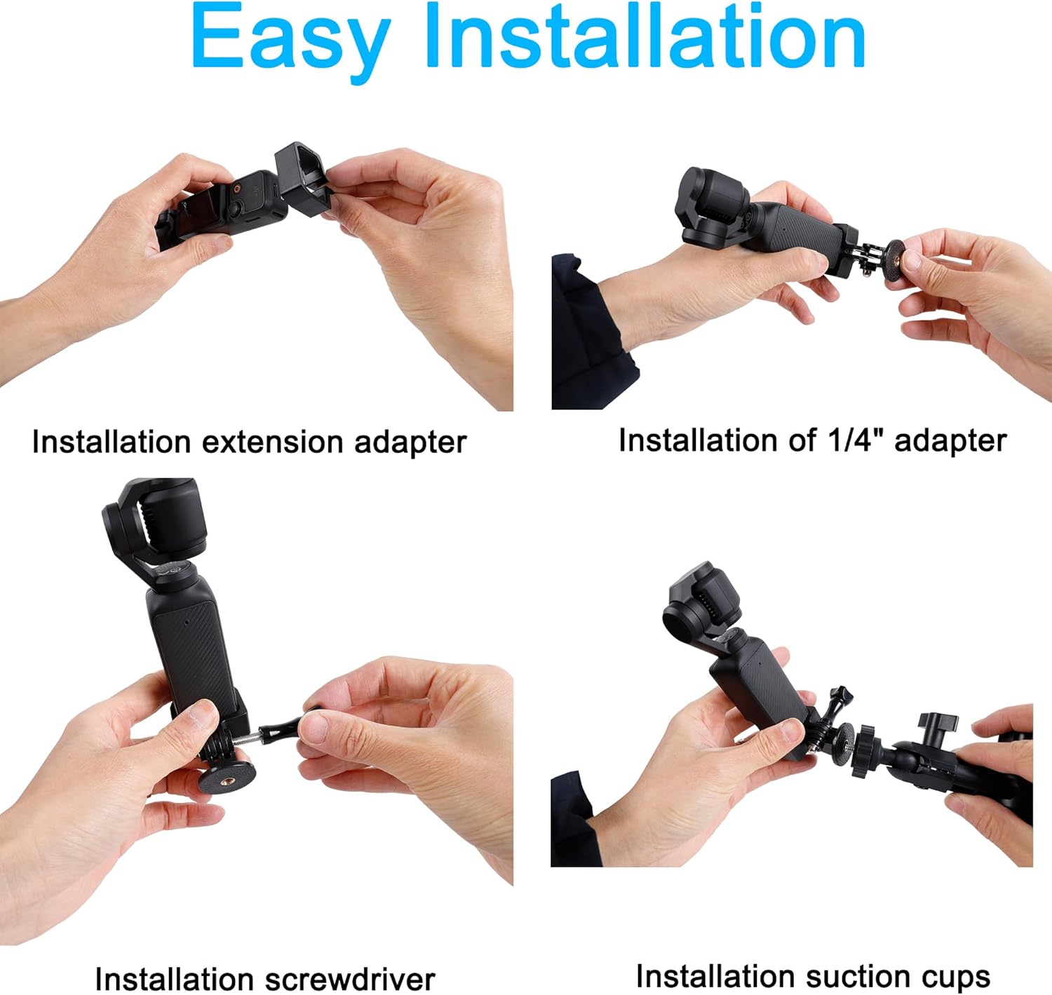 PellKing Suction Cup Mount for DJI Osmo Pocket 3,Car Windshield Window Dash Holder Kit with Expansion Adapter Accessories for DJI OSMO Pocket 3 Camera