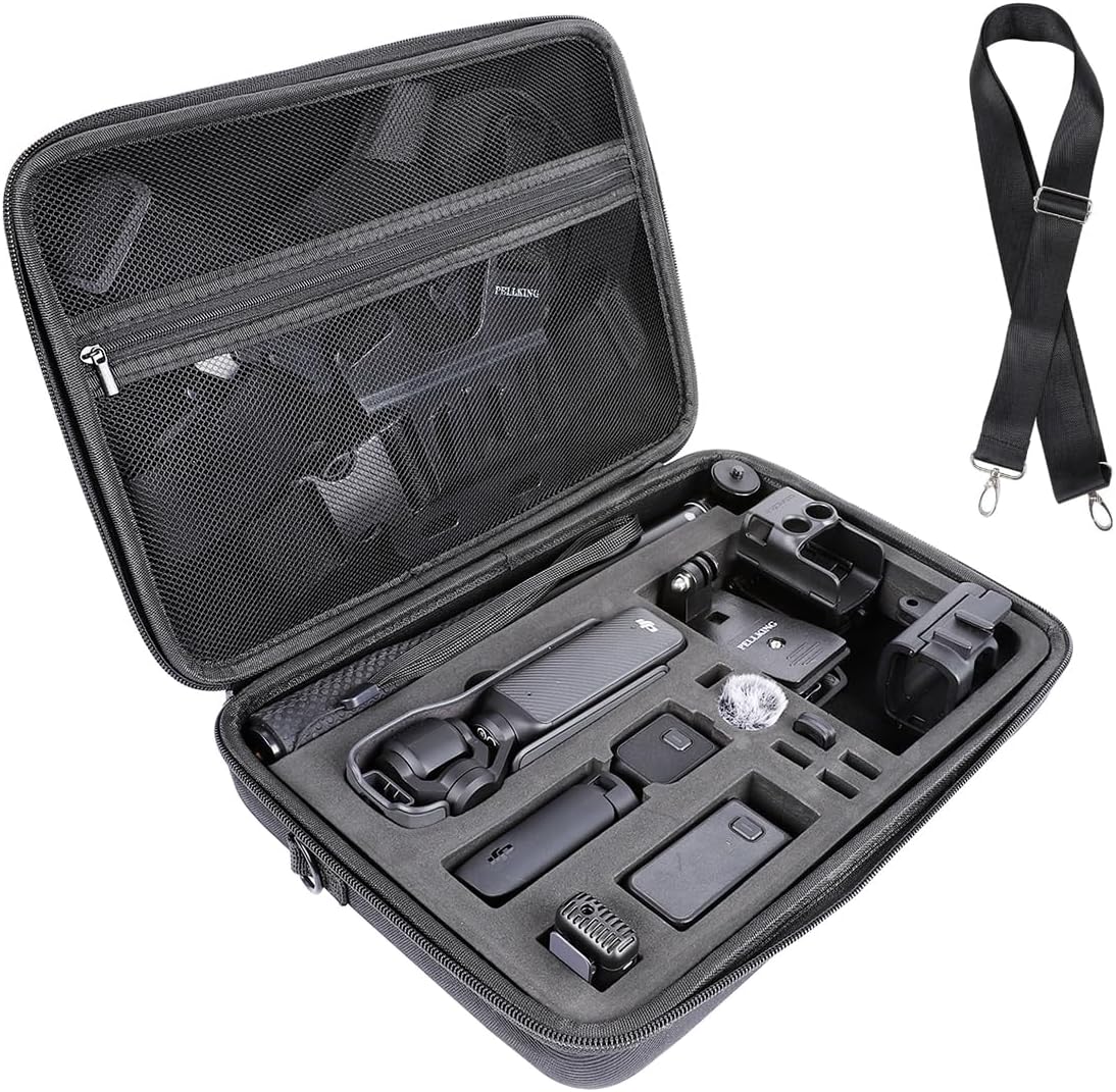 PellKing Waterproof Hard Carrying Case for DJI Osmo Pocket 3 Creator Combo/Power Expansion Combo, Portable Protective Travel Case for Pocket 3 and Accessories