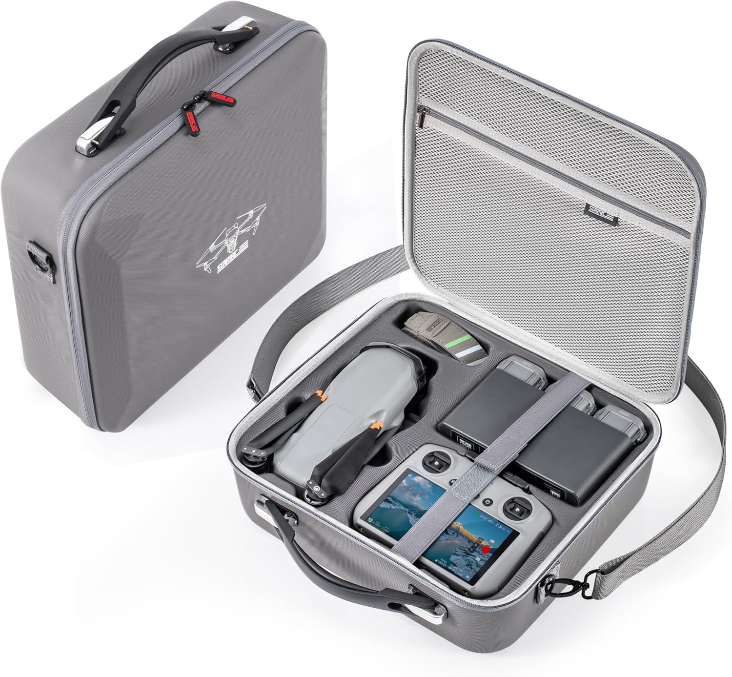 STARTRC Air 3S Case, Portable Travel Bag Carrying Bag for DJI Air 3S Fly More Combo,RC2/RC/RC-N3/N2 Controller Storage for DJI Air 3S Accessories,Battery Charging Hub