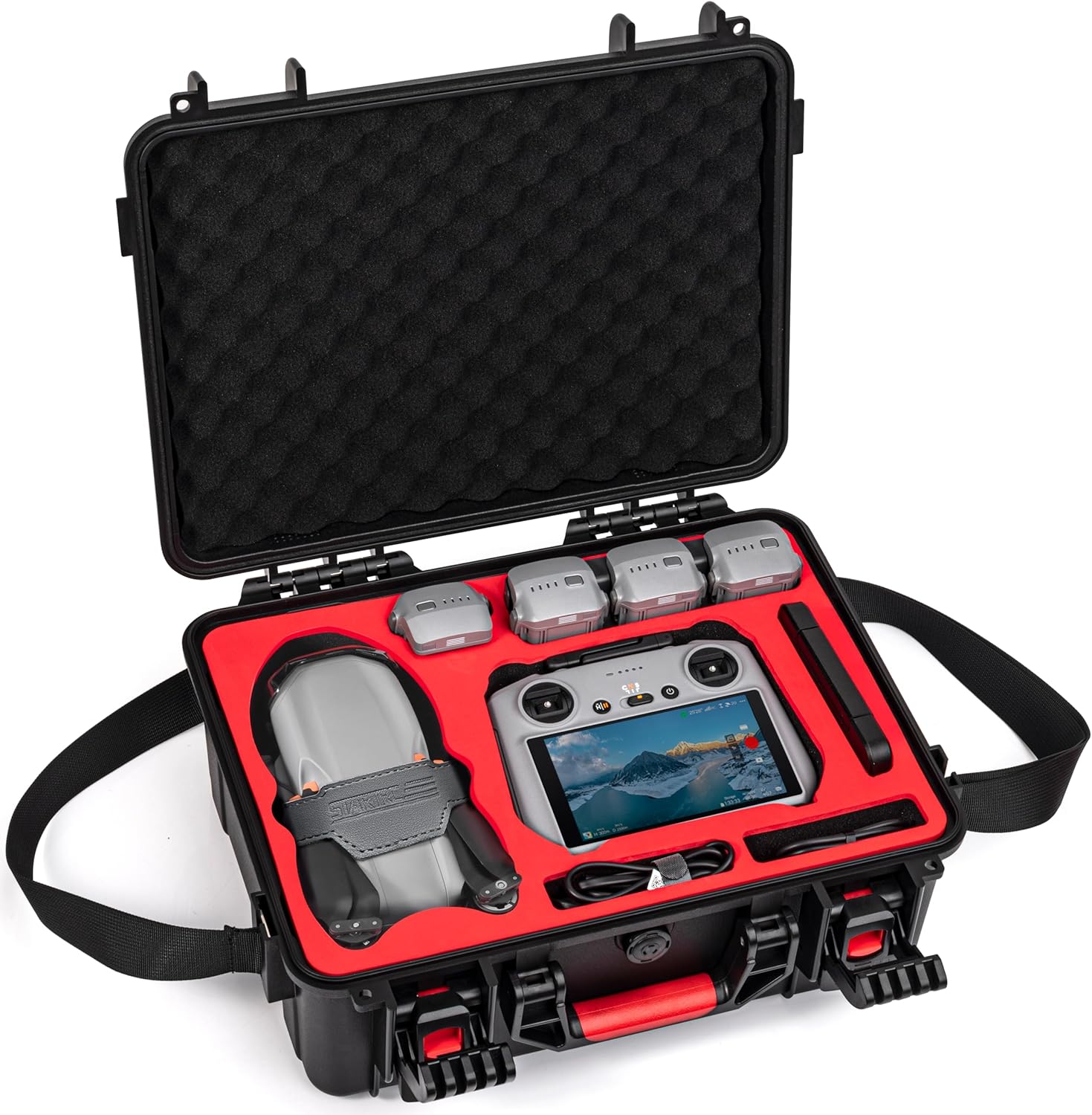 STARTRC Air 3S Case, Waterproof Carrying Hard Case for DJI Air 3S Fly More Combo, Compatible with DJI Air 3S Accessories, RC 2/RC/RC-N3/N2 Controller,Charging Hub