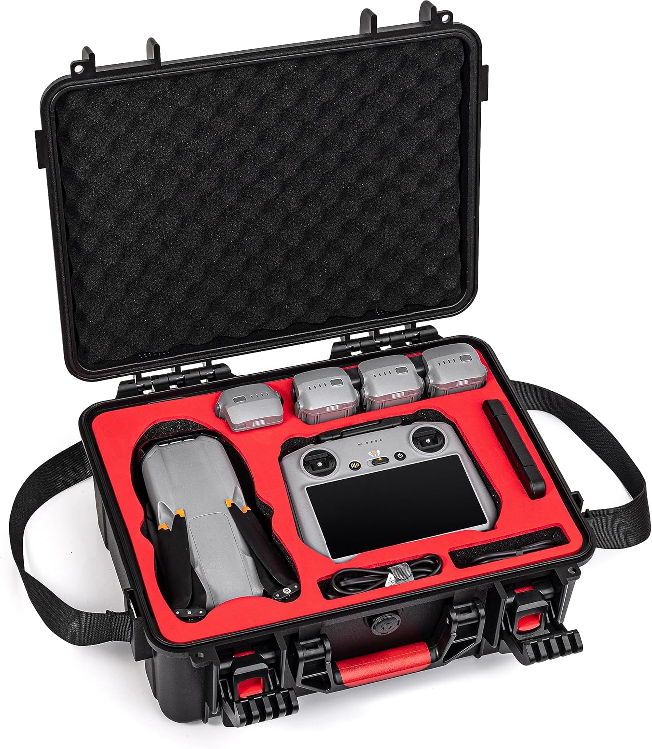 STARTRC Air 3S/Air 3 Hard Case Waterproof Carrying Case for DJI Air 3S/Air 3 Fly More Combo with DJI RC 2/RC-N2 Controller, Drone Accessories