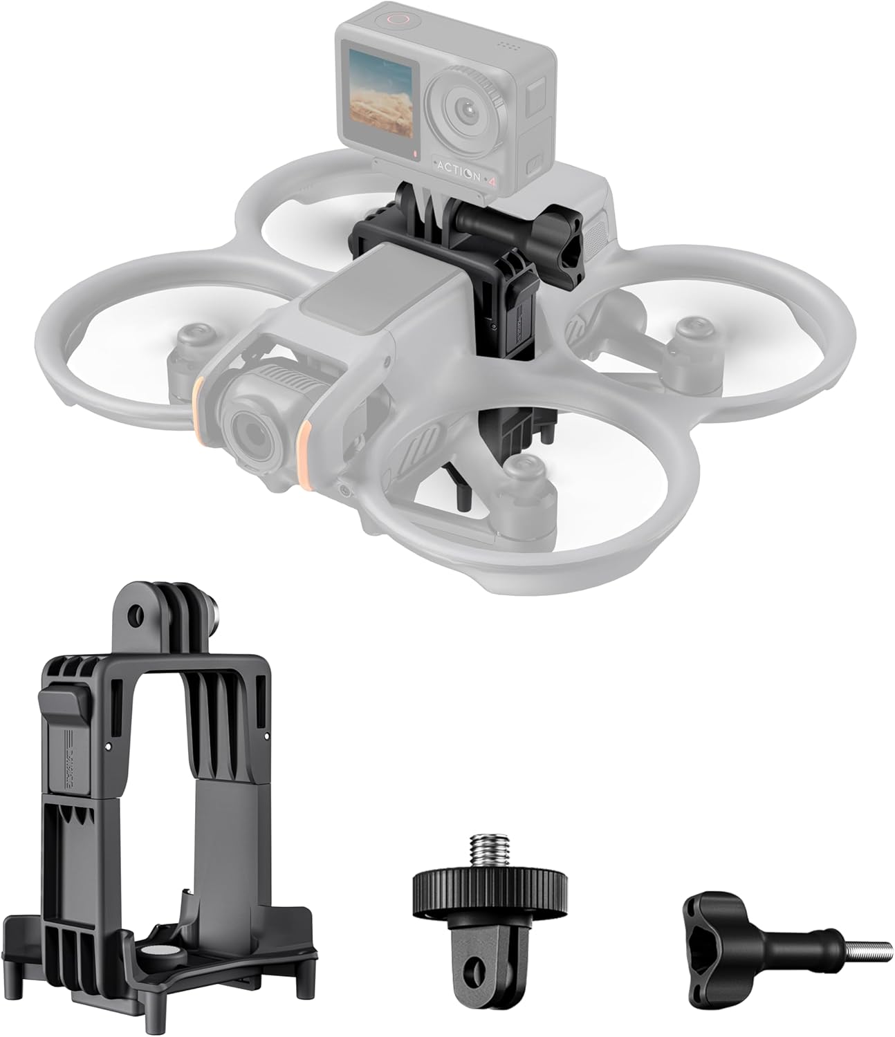 STARTRC Avata 2 Camera Extended Mount for DJI Avata 2 /Action5 pro,for Gopro,for Insta360 X4/X3/Ace Pro, Multi-Functional Sports Camera Holder Accessories