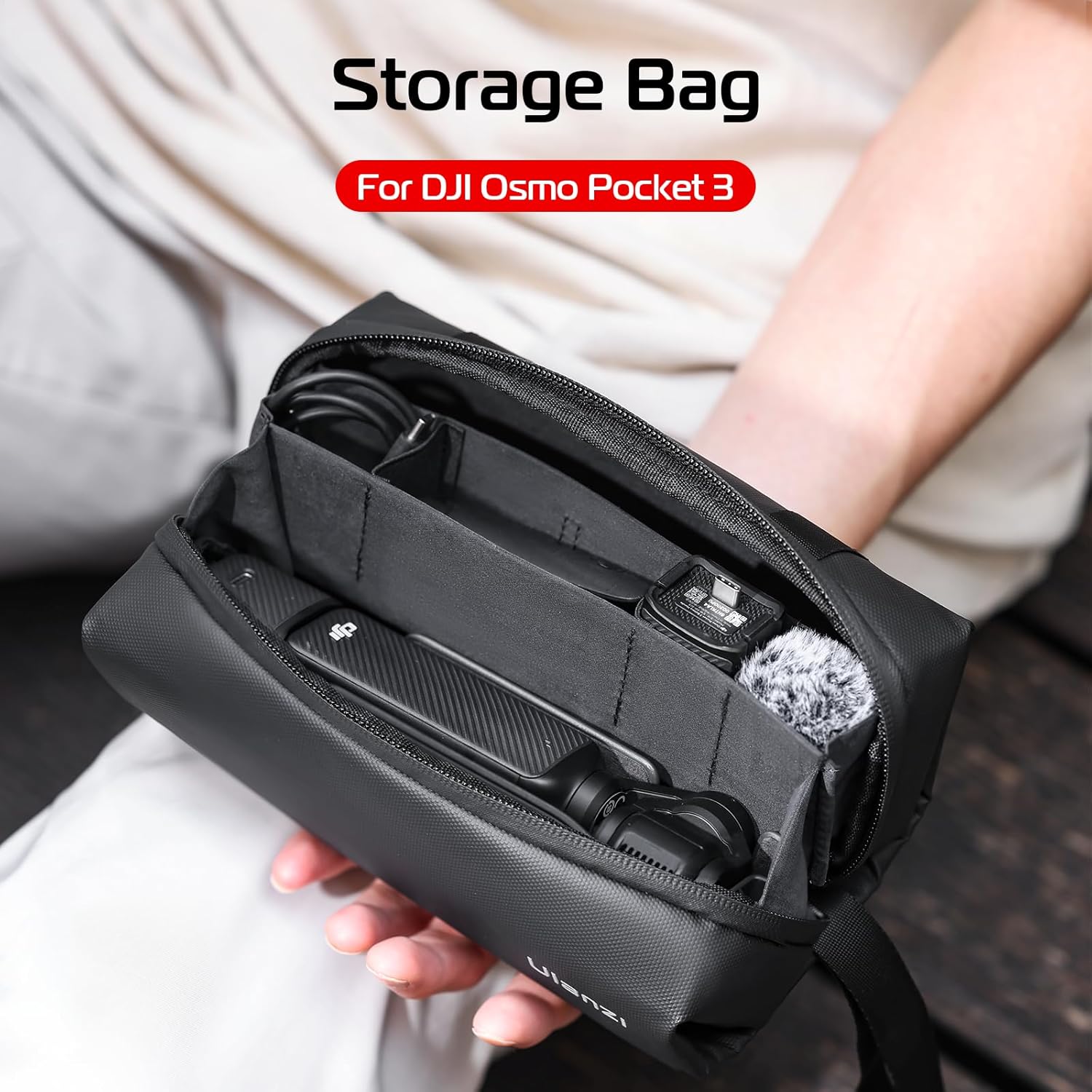 ULANZI PK-04 Carrying Bag for DJI Osmo Pocket 3, Portable Storage Case Carry Bag, Protective Bag for DJI Osmo Pocket 3 Creator Combo Accessories B012