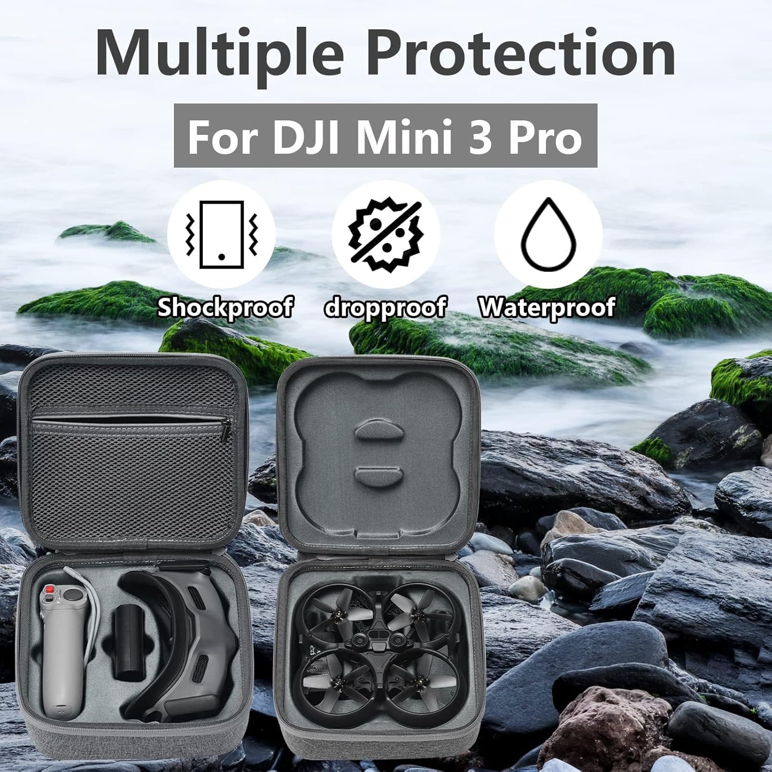 Avata Case for DJI Avata with Type C Battery Power Cable, Compact Portable Carrying Case Travel Bag for DJI Avata, Goggles 2 Motion Controller Accessories