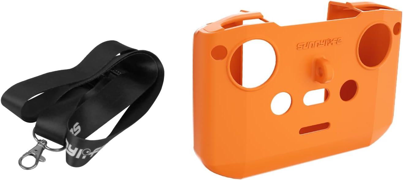 BTG RC-N1 N2 N3 Silicone Sleeve Protective Cover with Strap for DJI NEO/Air 3 3S/Mini 4K/Mavic 3/Mini 4 3 Pro Remote Controller Accessories (Orange)