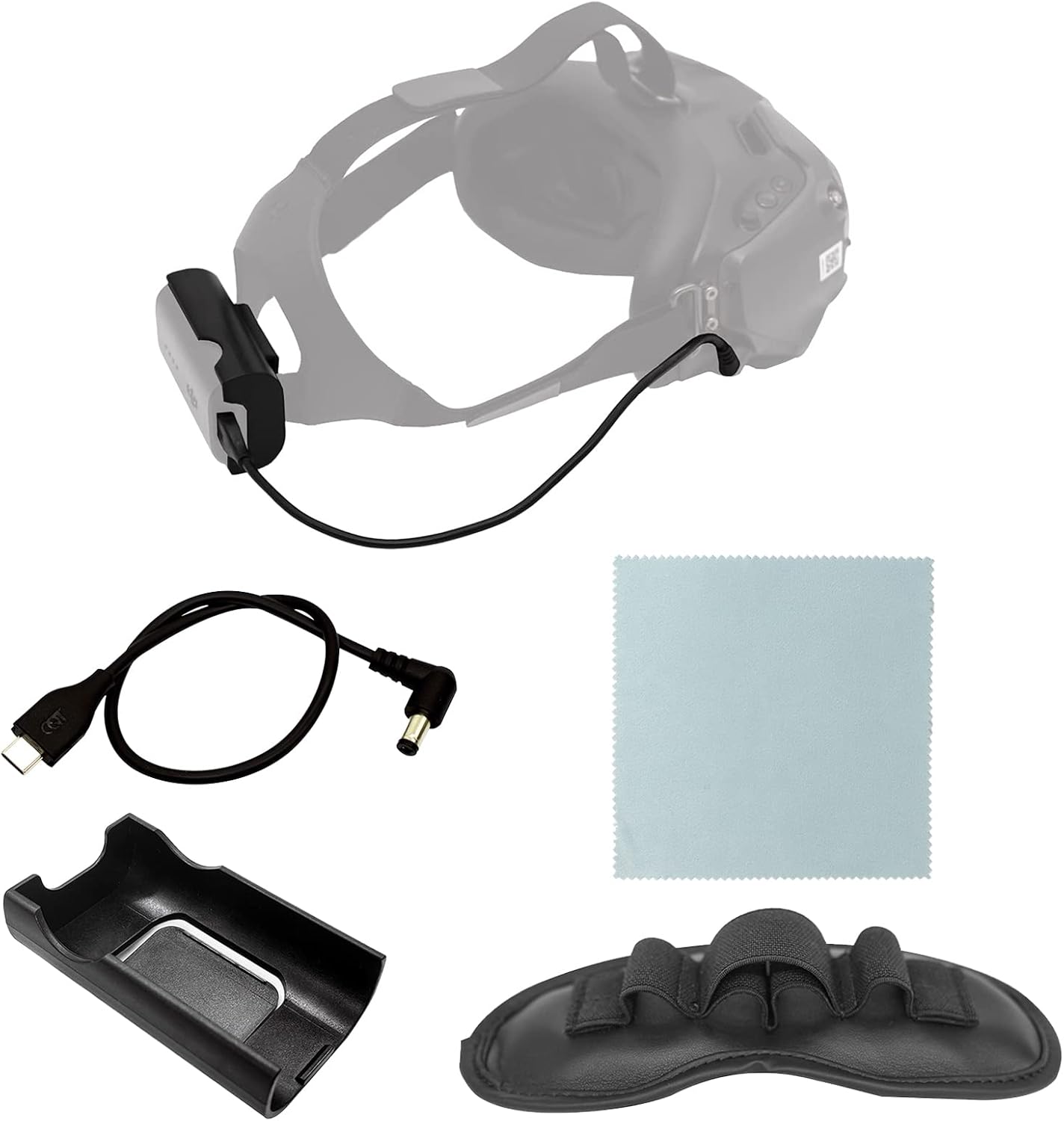 FPV Goggles V2 Accessories Set,Battery Holder + Lens Protection Cover