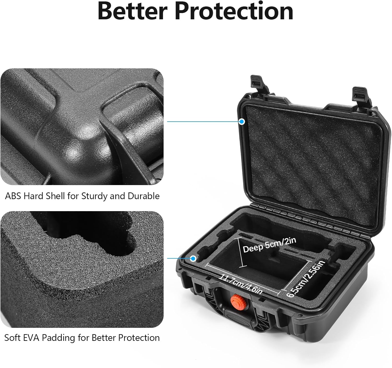 Hard Case for DJI Osmo Action 5 Pro,DJI Action5 Pro Accessories Premium Compact Hard Shell Carrying Bag Waterproof Protective Case Portable for Travel, Compatible with Action 3 Action 4