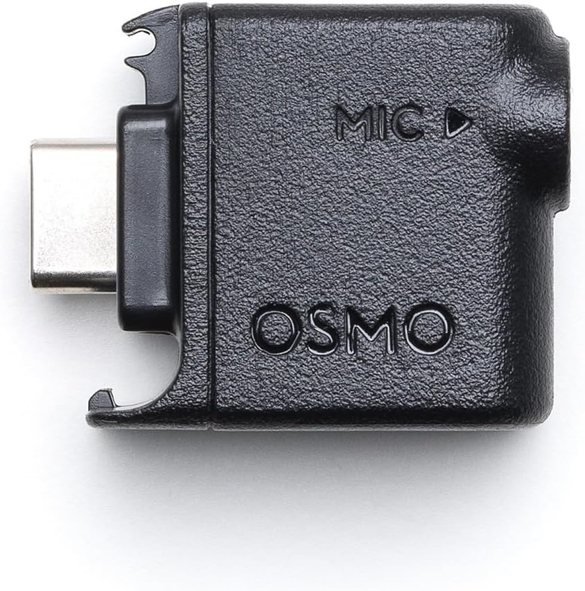 Original Osmo Action 3.5mm Audio Adapter for DJI Osmo Action 5 Pro/Osmo Action 4 Microphone Audio Input - Enhanced Audio Recording, Expanded Type-C Port for Charging