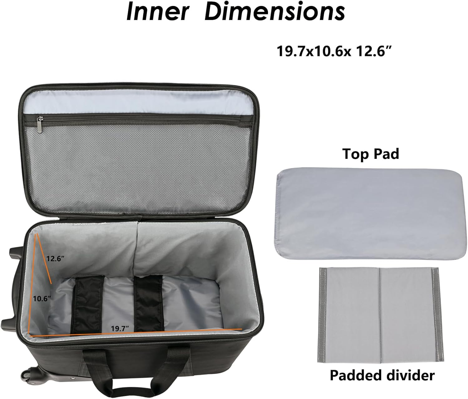 Portable Power Station Hard Rolling Case Bag with Telescopic Handle,Compatible with Jackery, Anker,ECOFLOW,BLUETTI and other brands Power Station with Dimensions within 19.7x10.6x12.6