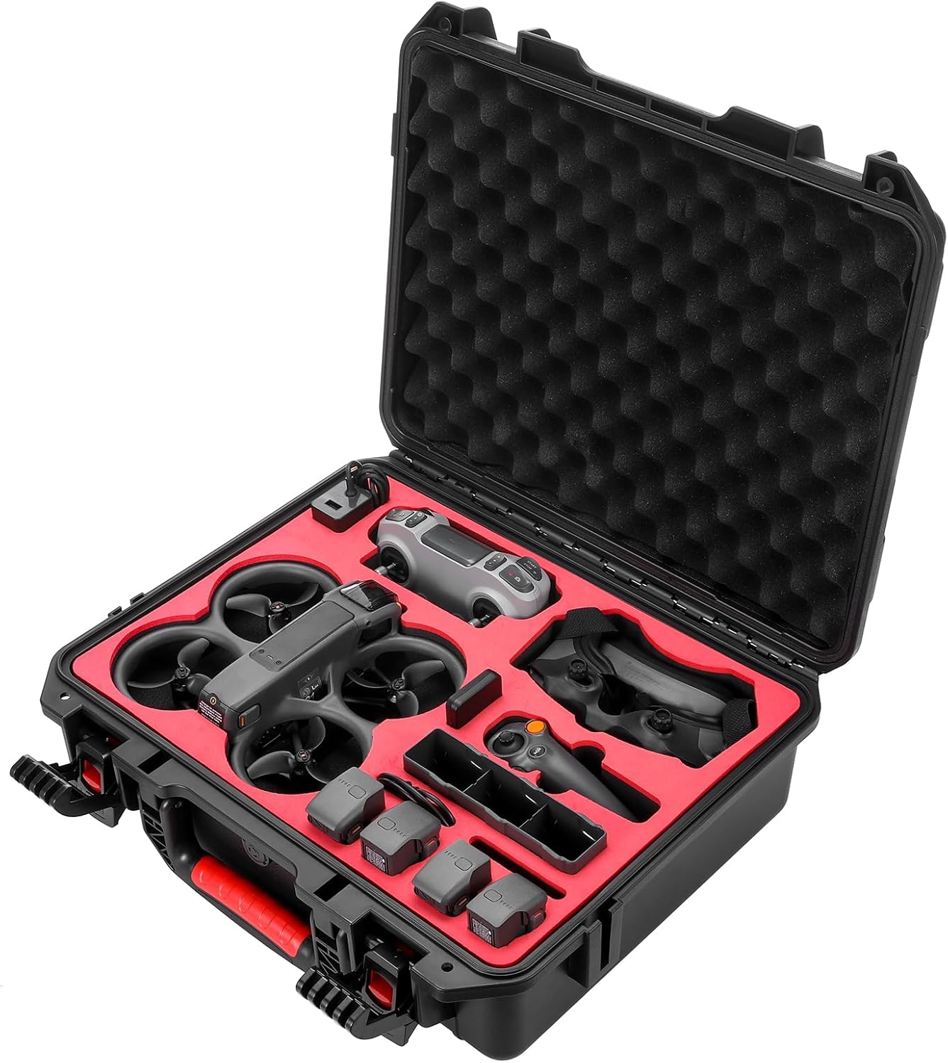 Skyreat Avata 2 Hard Case for DJI Avata 2 Fly More Combo with FPV Controller, Waterpoof Hard Carrying Bag for DJI Avata 2 Mini FPV Drone Goggles 3 and RC Motion 3 Accessories, Black