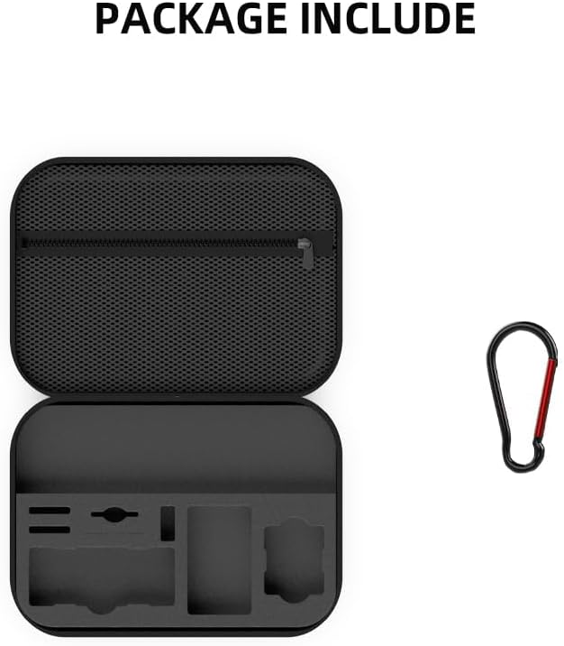 SUREWO Osmo Pocket 3 Mini Case, Portable PU Storage Protective Bag for DJI Osmo Pocket 3 Standard kit and DJI Osmo Pocket 3 Power Expansion Combo Accessories