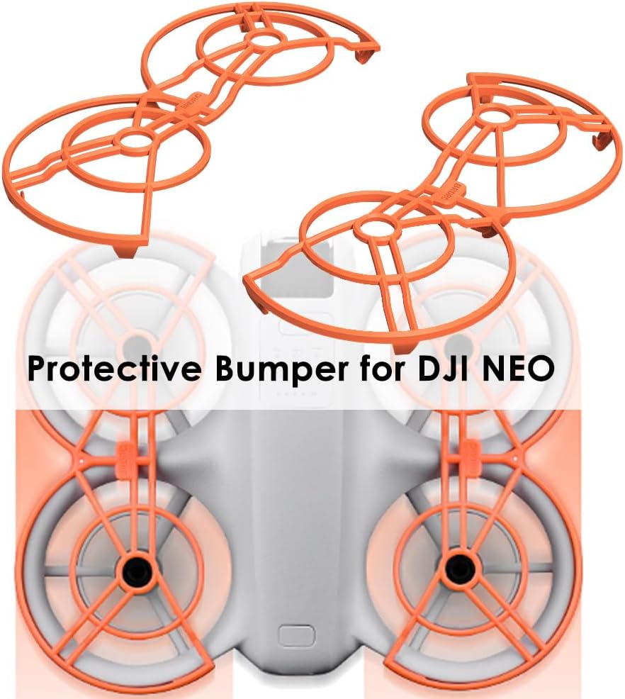 CAPART Propeller Guard and Landing Legs Replacment for DJI NEO Drone, Propeller Protection Bumper Guards Landing Gear Parts (Orange)