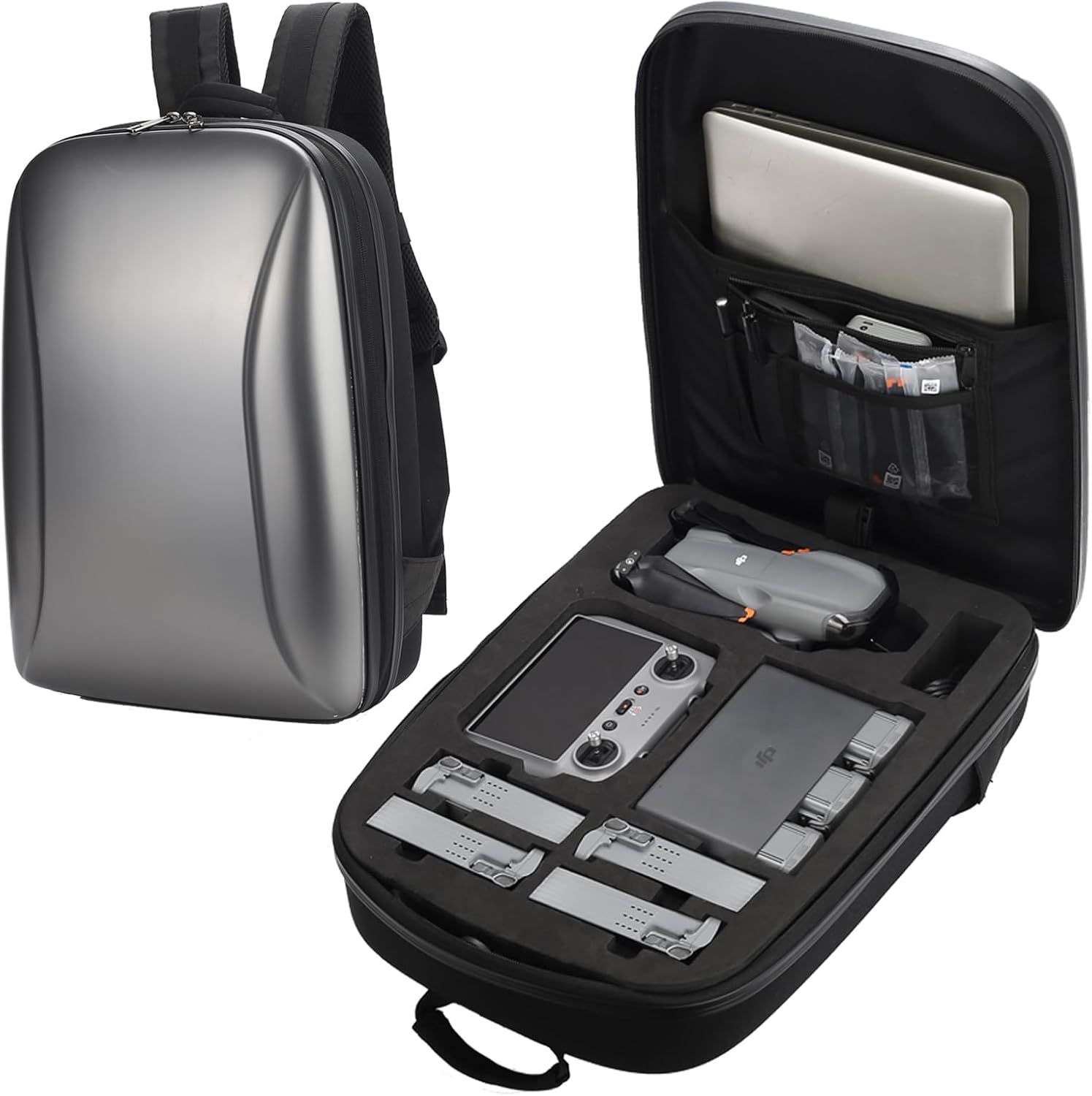 Carrying Case for DJI Air 3S / Air 3,Waterproof Hard Backpack for DJI Air 3S / Air 3 Fly More Combo,RC 2/RC-N2 Remote Controller,Intelligent Flight Battery,Charging Hub and Other Accessories