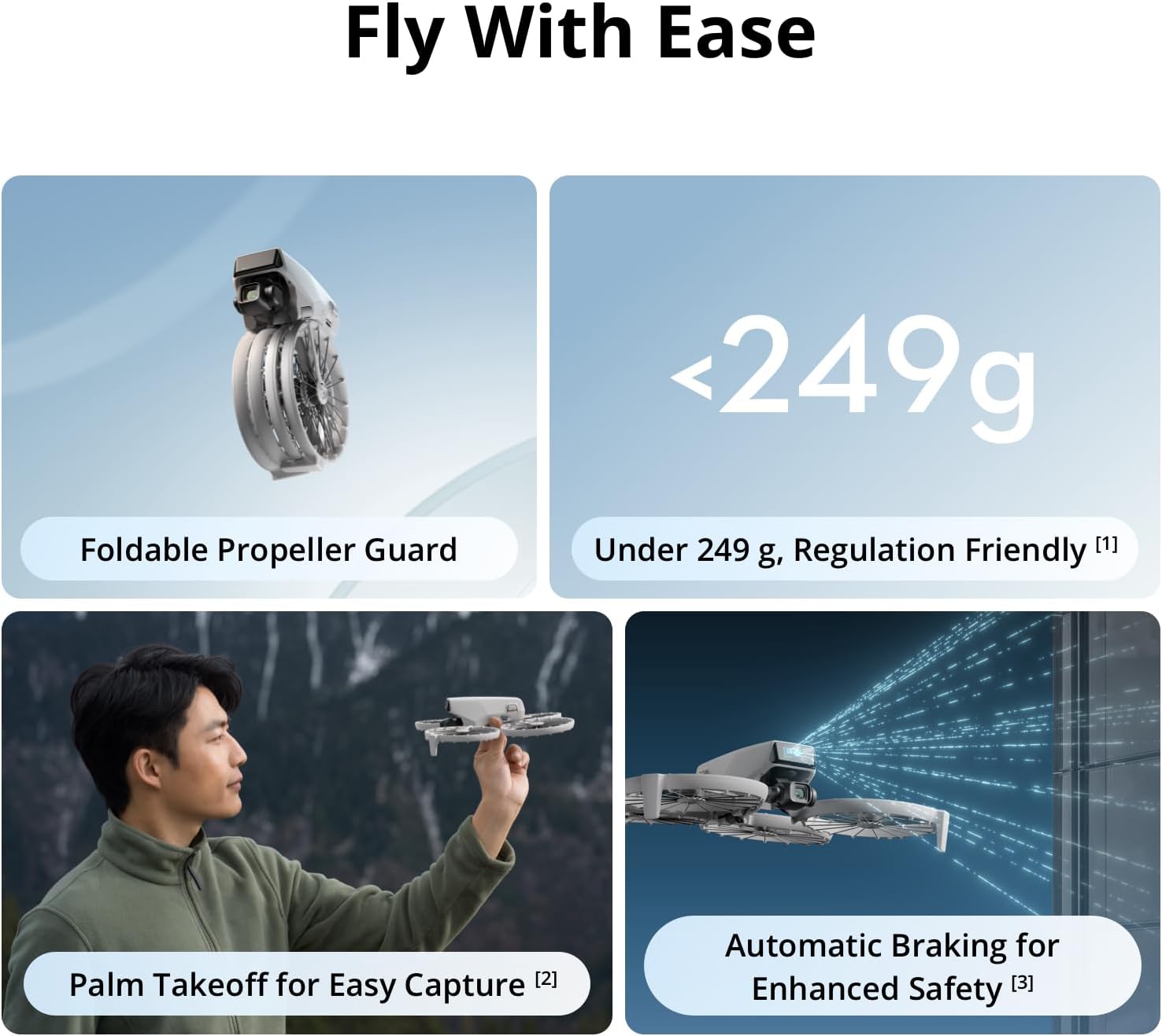 DJI Flip (RC-N3), Drone with 4K UHD Camera for Adults, Under 249 g, 3-Axis Gimbal Stabilization, 44000ft/13km Video Transmission, Palm Takeoff, Auto Return, 31-Min Flight Time, Intelligent Flight