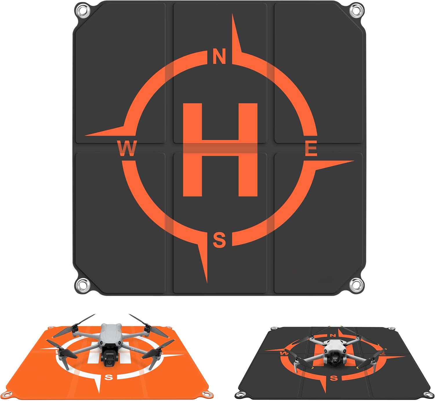 Drone Landing Pad Foldable (2x3 Fast-Fold),(22in/55cm) Double-Sided Waterproof Helipad for DJI Mini 4 Pro/AIR 3S/Neo/Mini 4k/Mini 3/Mini 2 se/Avata 2/Mavic Drone Accessories