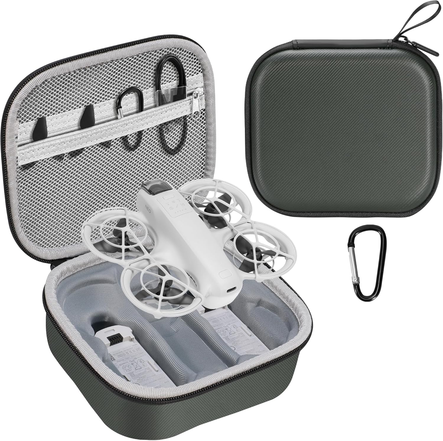 FPVtosky Carrying Case for DJI NEO, Porable Travel Storage Bag for DJI NEO Drone Aceessories (for DJI NEO, Light Grey)