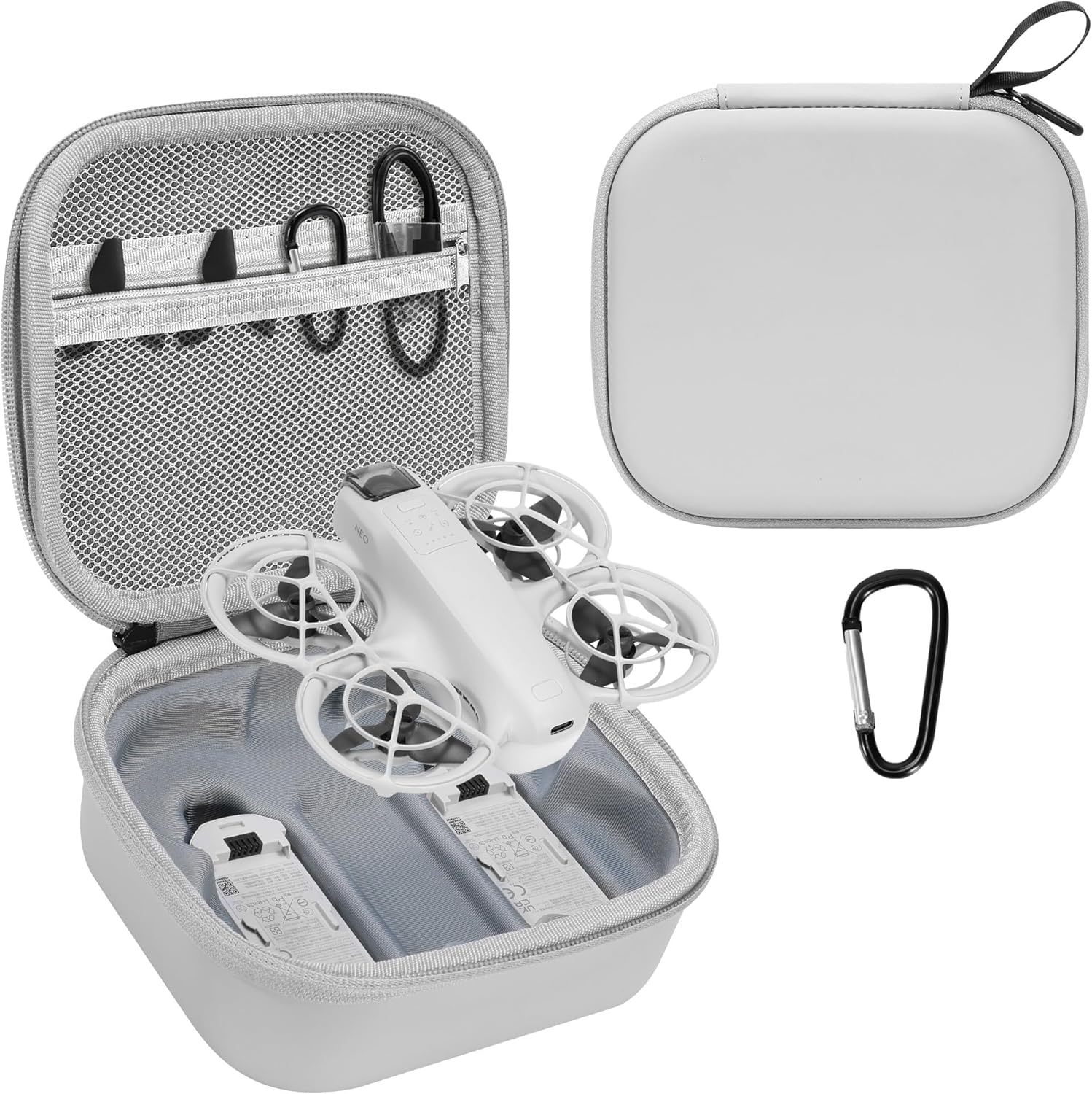 FPVtosky Carrying Case for DJI NEO, Porable Travel Storage Bag for DJI NEO Drone Aceessories (for DJI NEO, Light Grey)