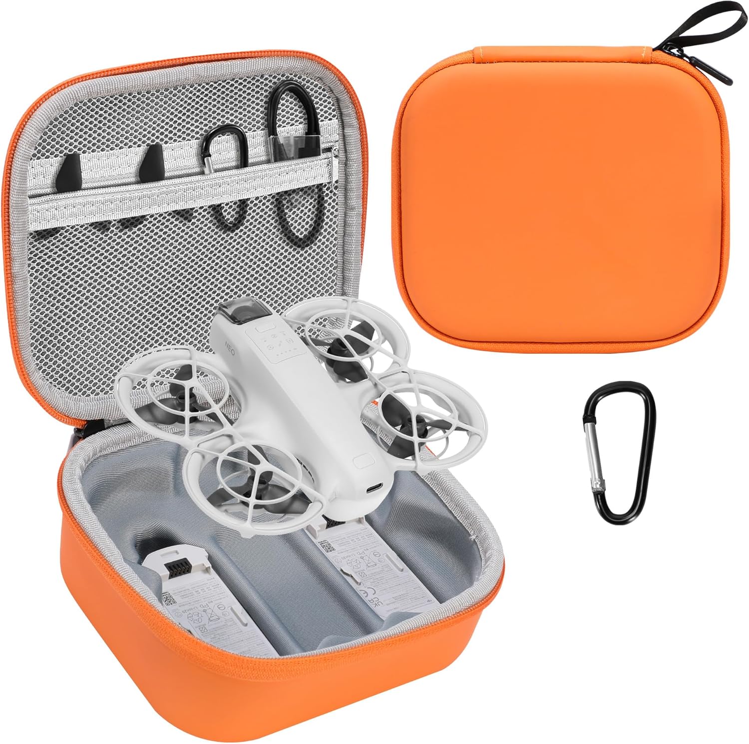 FPVtosky Carrying Case for DJI NEO, Porable Travel Storage Bag for DJI NEO Drone Aceessories (for DJI NEO, Orange)