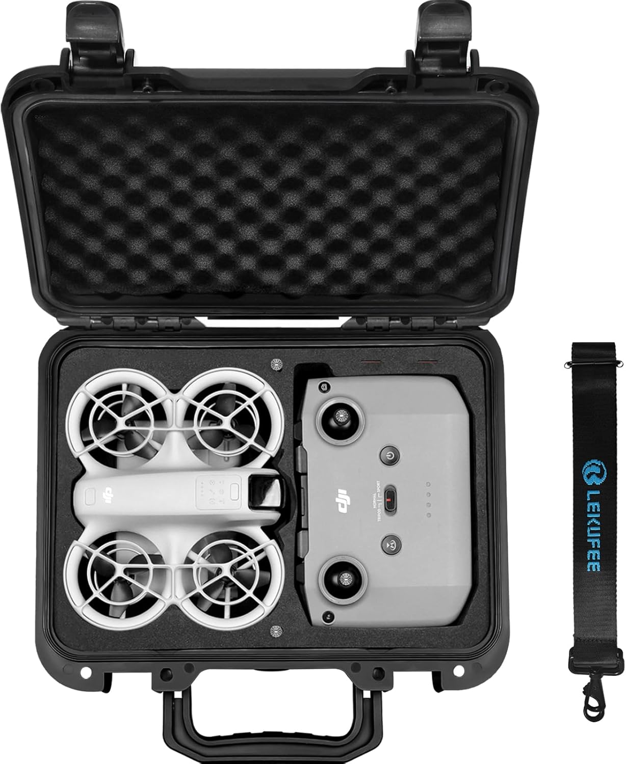 Lekufee Portable Waterproof Hard Case for DJI Neo Drone,DJI Neo Fly More Combo,DJI RC-N3,RC-N2 Remote Controllers and Accessories(Case Only)