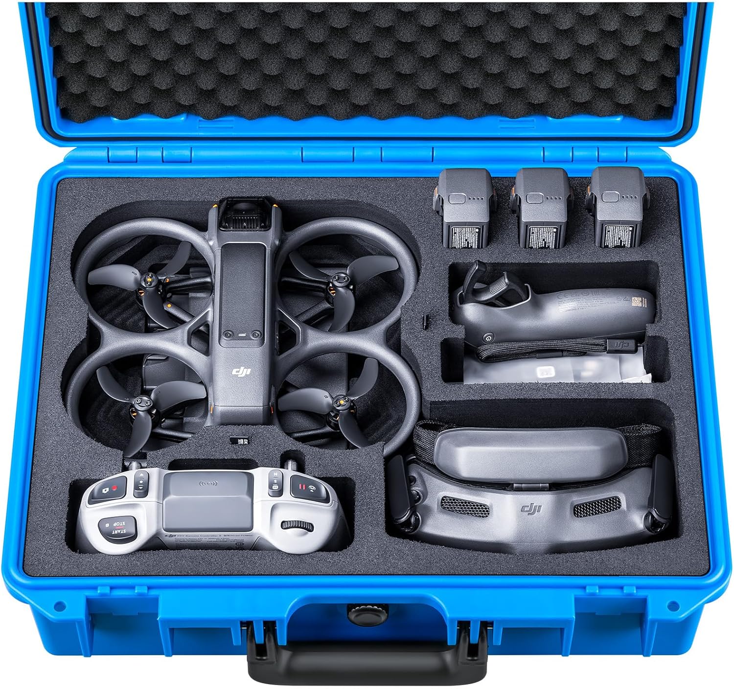 Lykus Titan AT200 Waterproof Hard Case for DJI Avata 2,Goggles 3,RC Motion 3,FPV Remote Controller 3, Support Up to 7 batteries [CASE ONLY]