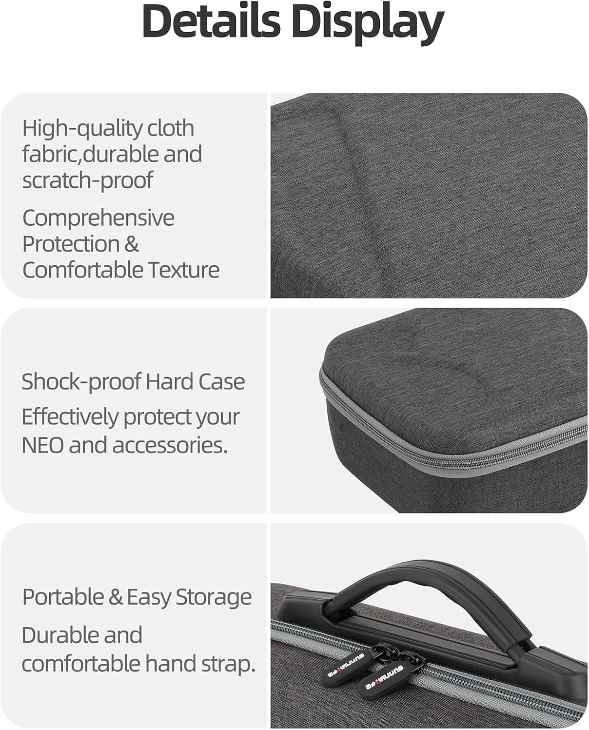 Neo Goggles N3 Carrying Case, Portable Storage Shoulder Bag for DJI Neo Drone Accessories, Fits for DJI Goggles N3, RC Motion 3 Controller, Battery Charger Hub