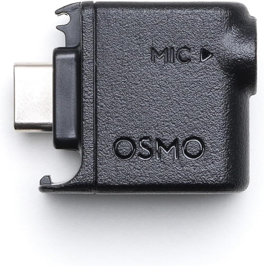 Qmint Original Osmo Action 3.5mm Audio Adapter for DJI Osmo Action 5 Pro/Osmo Action 4,Supports 3.5mm Microphone Adapter Vlogging Accessories (The Expanded Type-C Port can be Used for Charging)