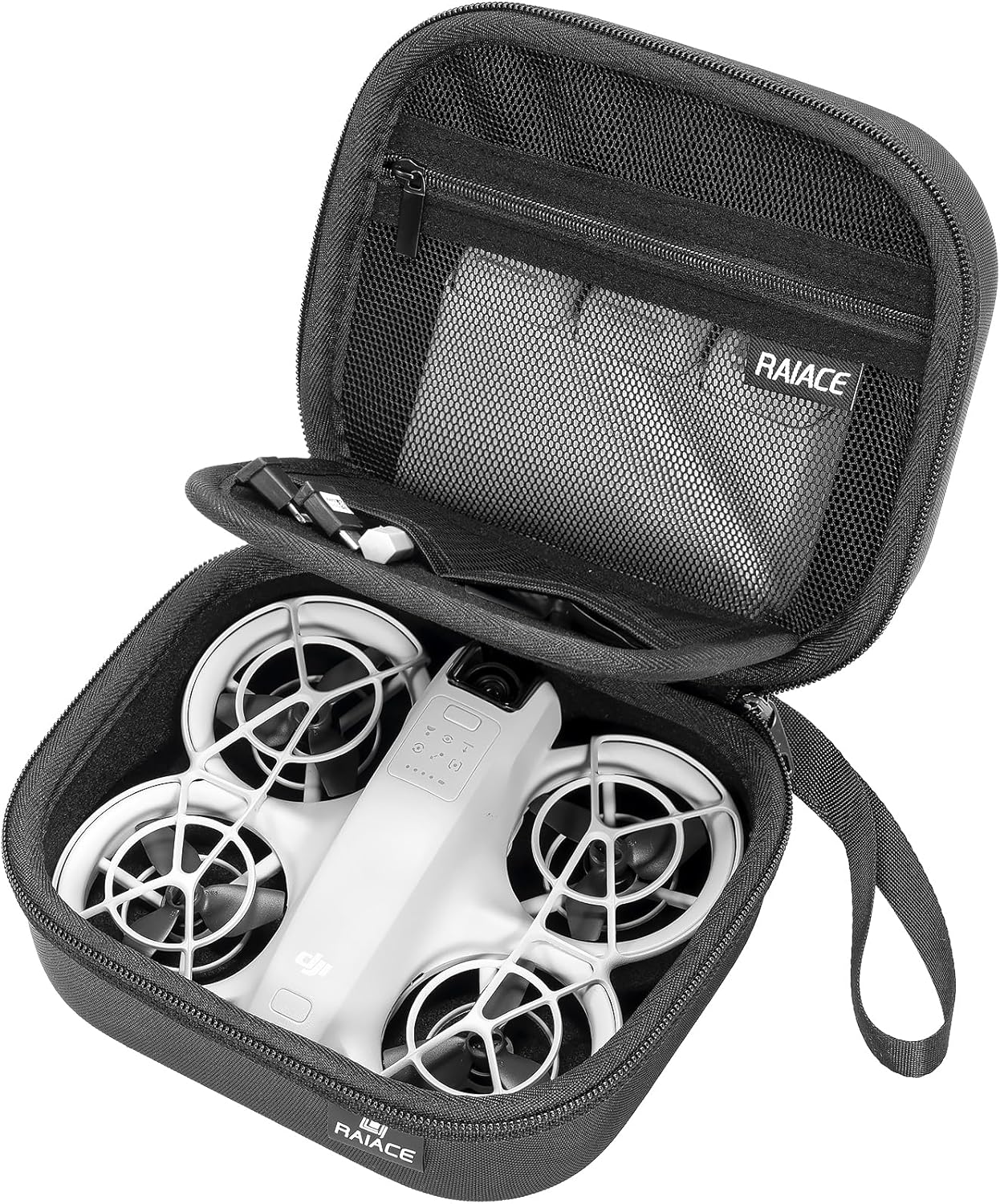 RAIACE Hard Storage Carrying Case Compatible with DJI Neo Mini Drone, Exclusive Space for Your Drone and its Accessories. (Case Only) - Black