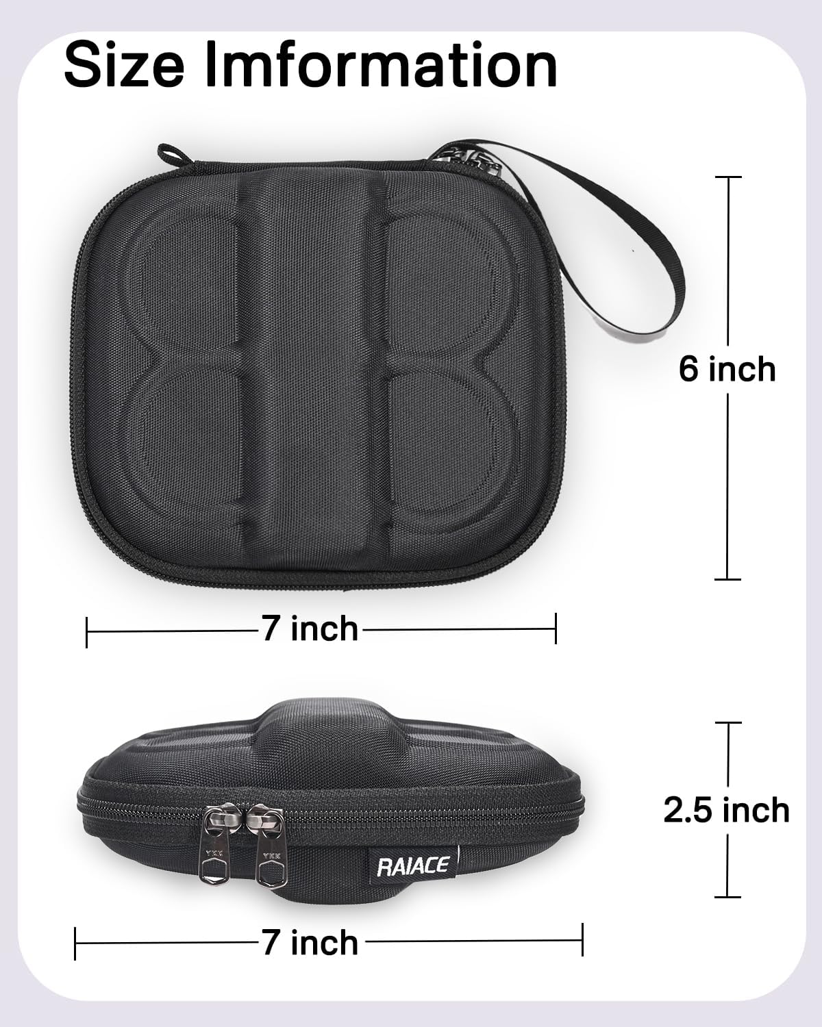 RAIACE Hard Storage Carrying Case Compatible with DJI Neo Mini Drone, Exclusive Space for Your Drone and its Accessories. (Case Only) - Black