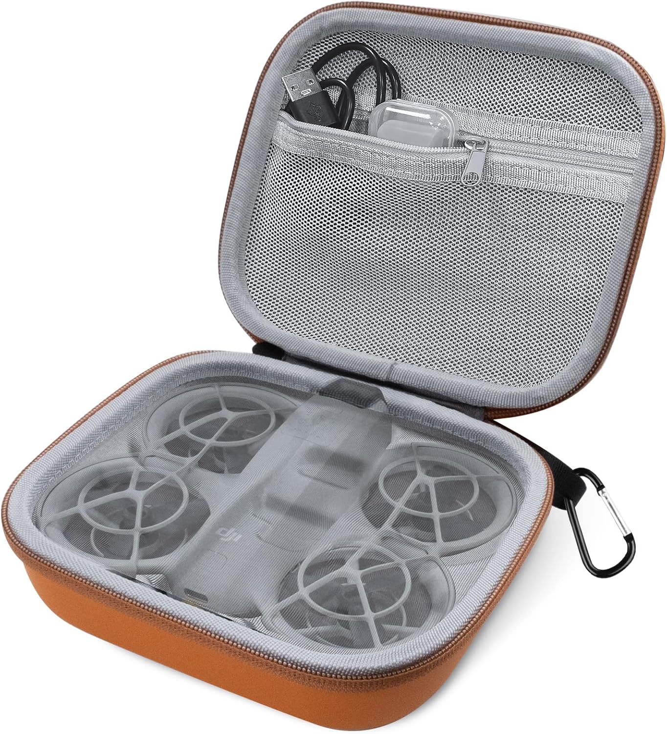 REYGEAK Carrying Case for DJI NEO,Portable PU Compact Bag for DJI NEO Drone,Waterproof Small Storage Case For DJI NEO Accessories(for DJI NEO, Grey)