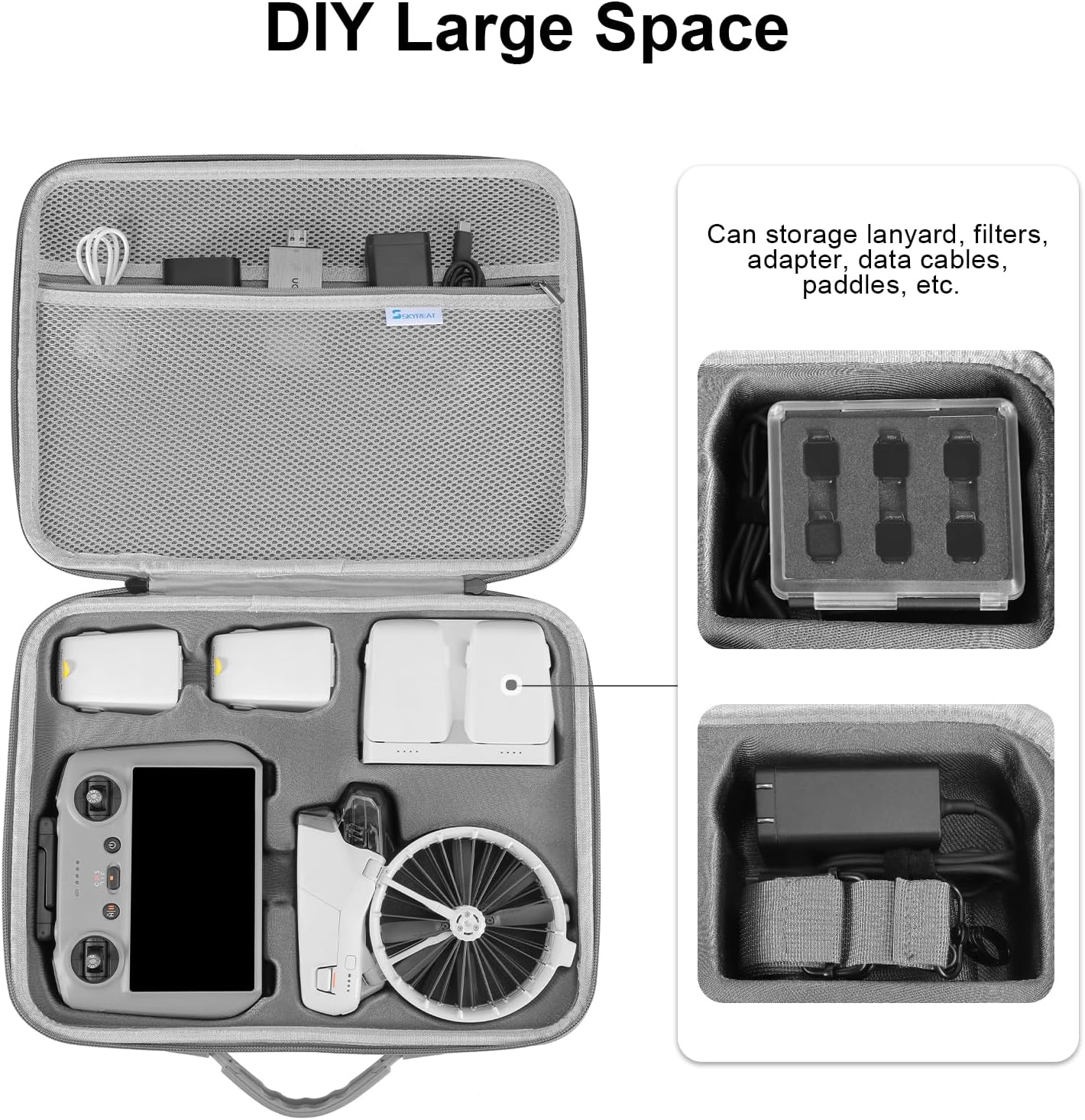 Skyreat Flip Case, Storage Travel Protective Bag for DJI Flip Fly More Combo Drone and RC 2 Remote Controller Accessories