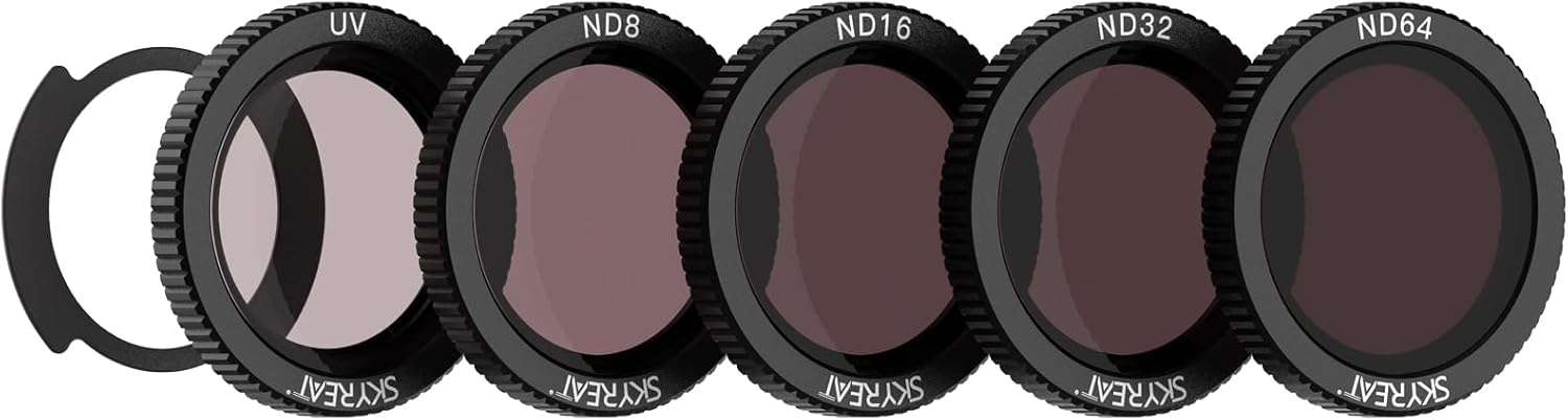 Skyreat Neo ND Filter Set,Multi-Coated Magnetic ND Filters Compatible for DJI Neo Drone Accessories -5 Pack (UV, ND8, ND16, ND32, ND64)