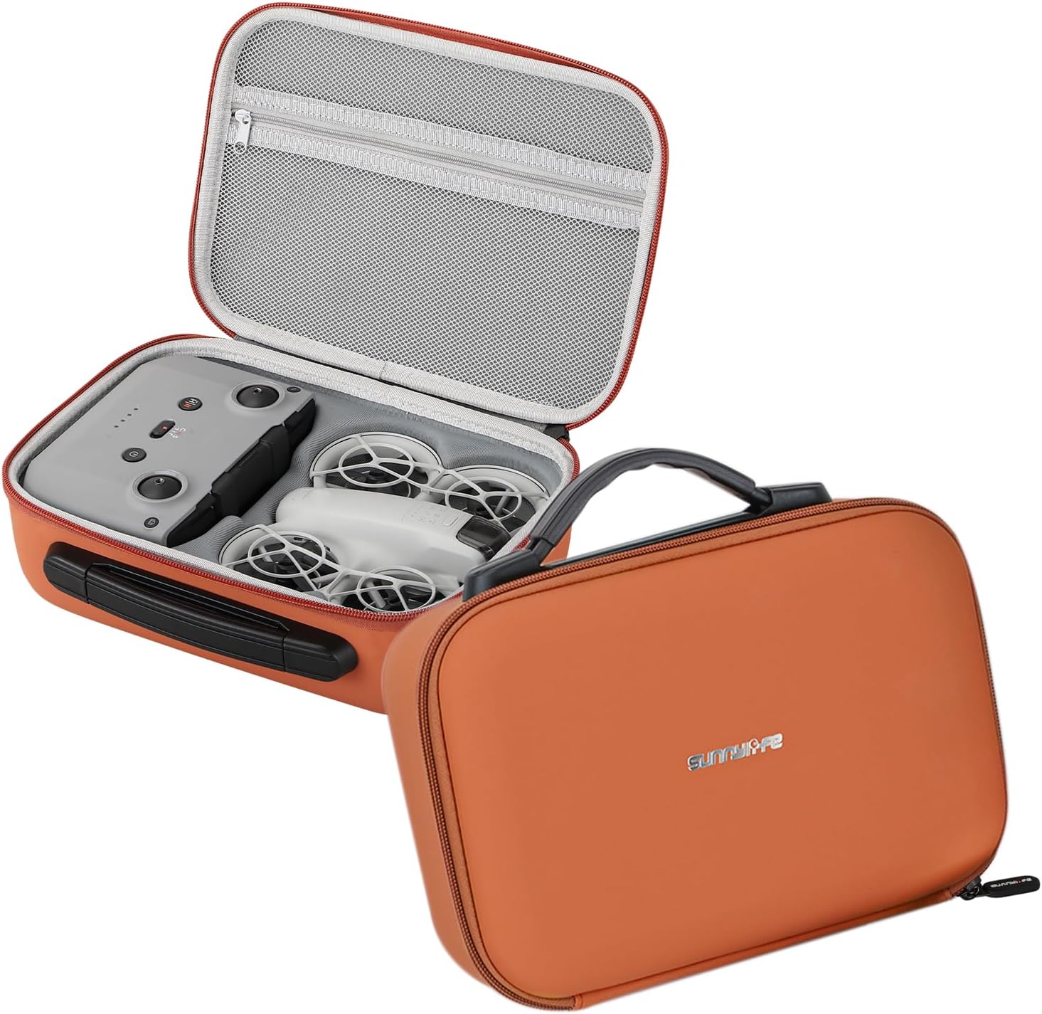 Sunnylife Carrying Case for DJI NEO Drone, Portable Bag Storage Case for DJI NEO Fly More Combo RC-N3 Controller and Batteries Accessories Protection (Orange)